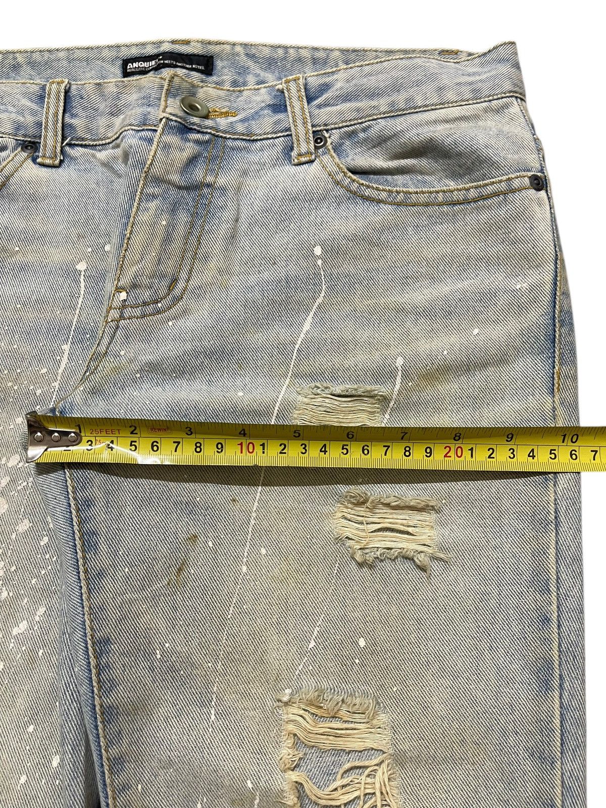 If Six Was Nine Vintage Japanese Brand Faded Distress Paint Splatter Jeans Size US 31 - 14 Thumbnail