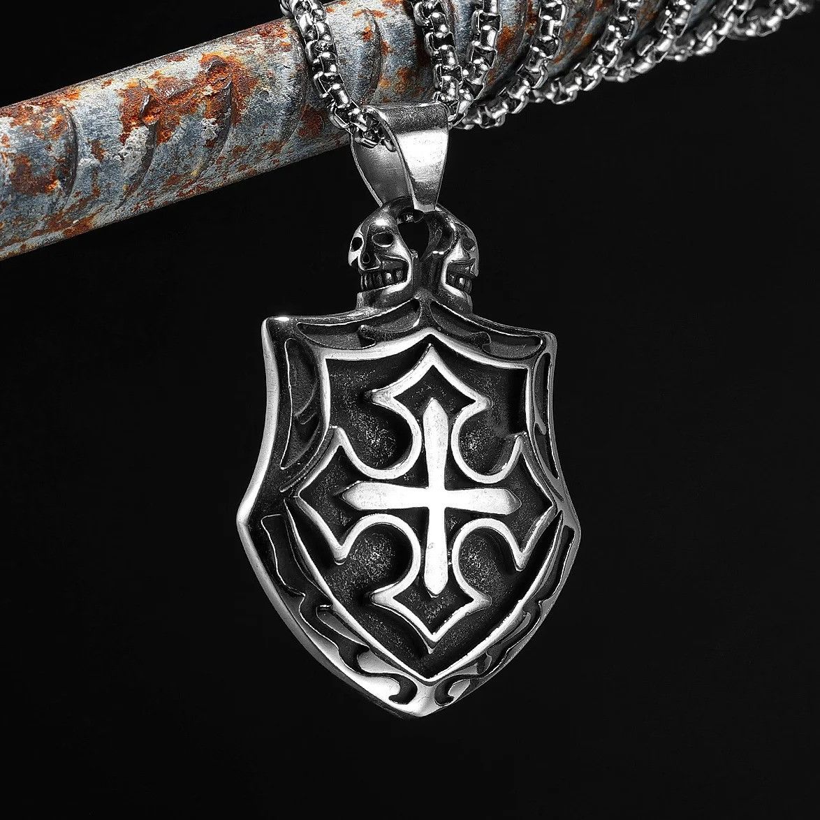Other Cross Shield Pendant Accessories Necklace Gifts Size ONE SIZE - 2 Thumbnail