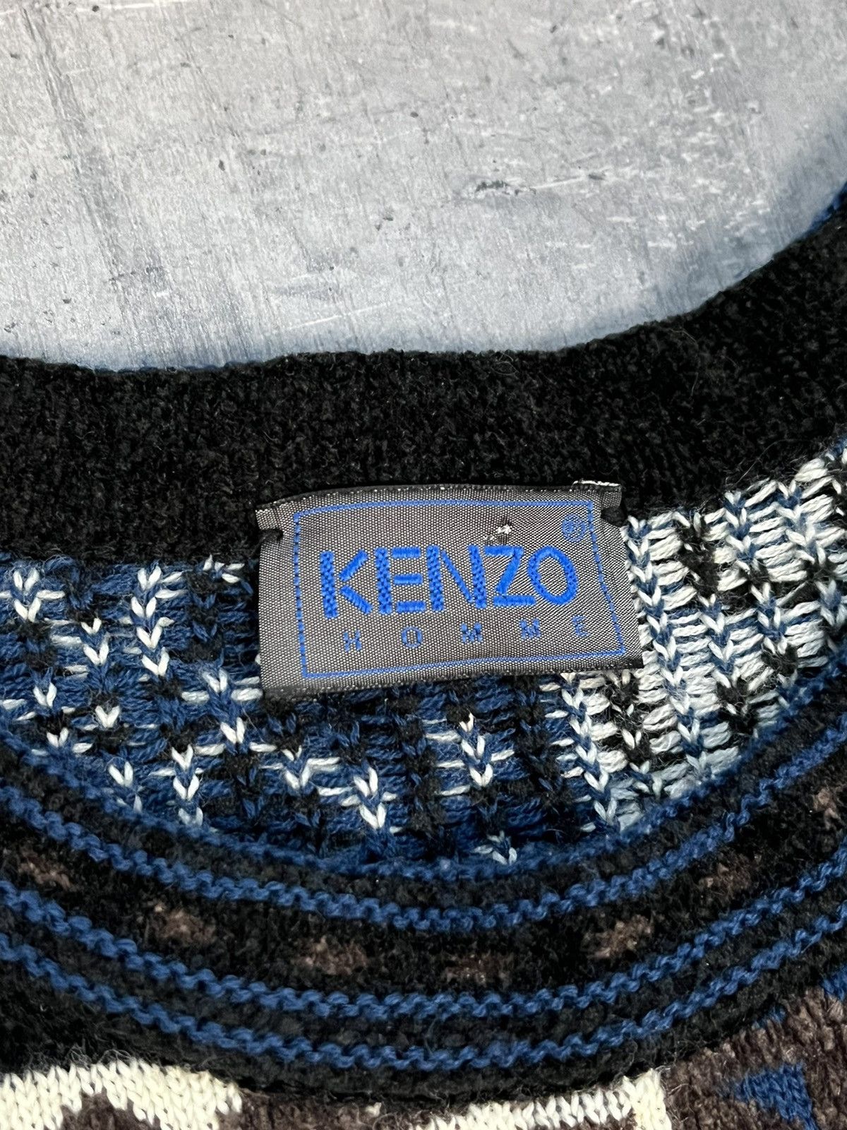 Kenzo × Vintage Kenzo Homme Vintage Sweater Knit Jumper Size US L / EU 52-54 / 3 - 5 Thumbnail