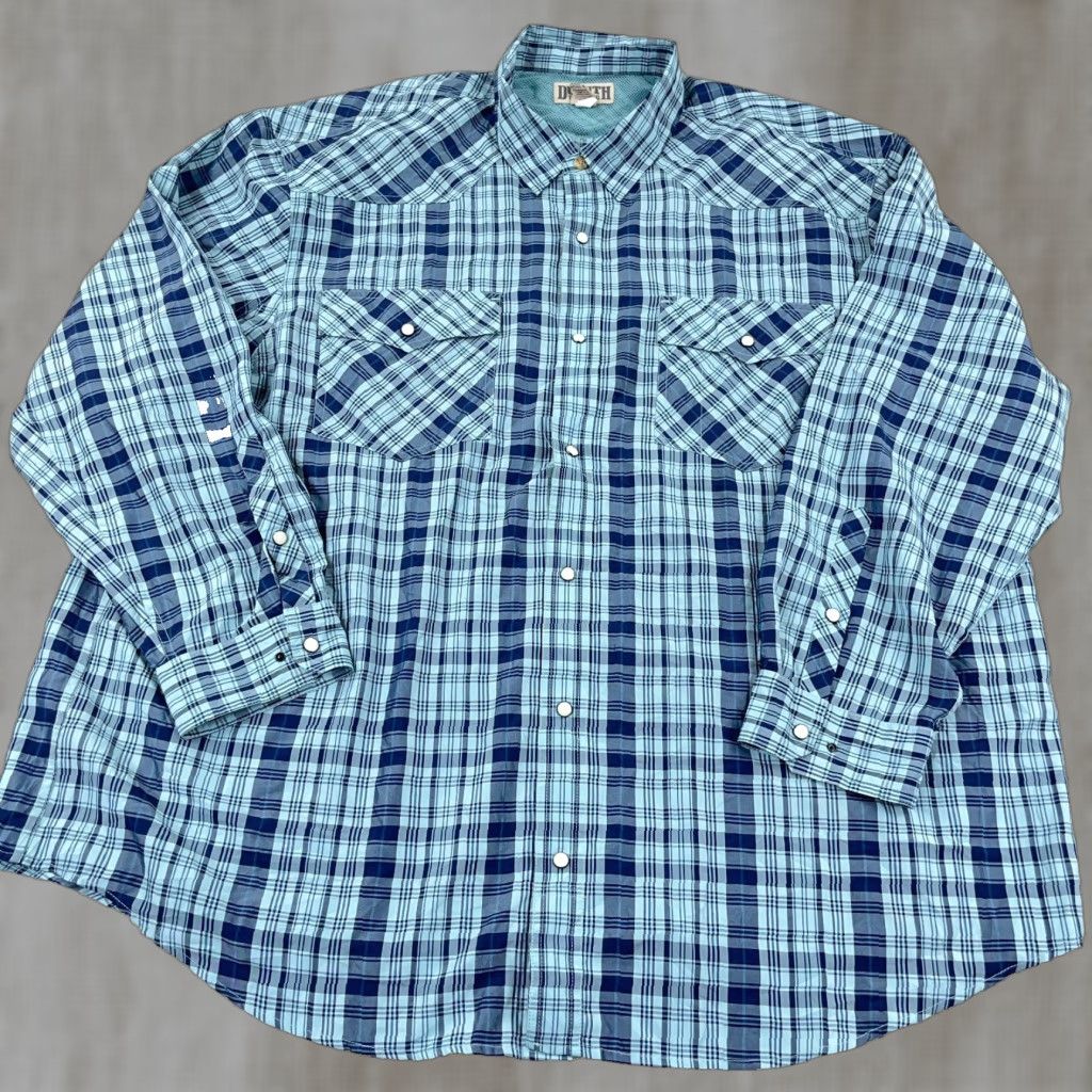 Vintage Duluth Trading Shirt Men 3XL Blue Plaid Button-Up Casual Travel Fall Winter Spring Summer All Seasons Moisture Wicking Lightweight Pockets Button-Down Size US XXL / EU 58 / 5 - 1 Thumbnail