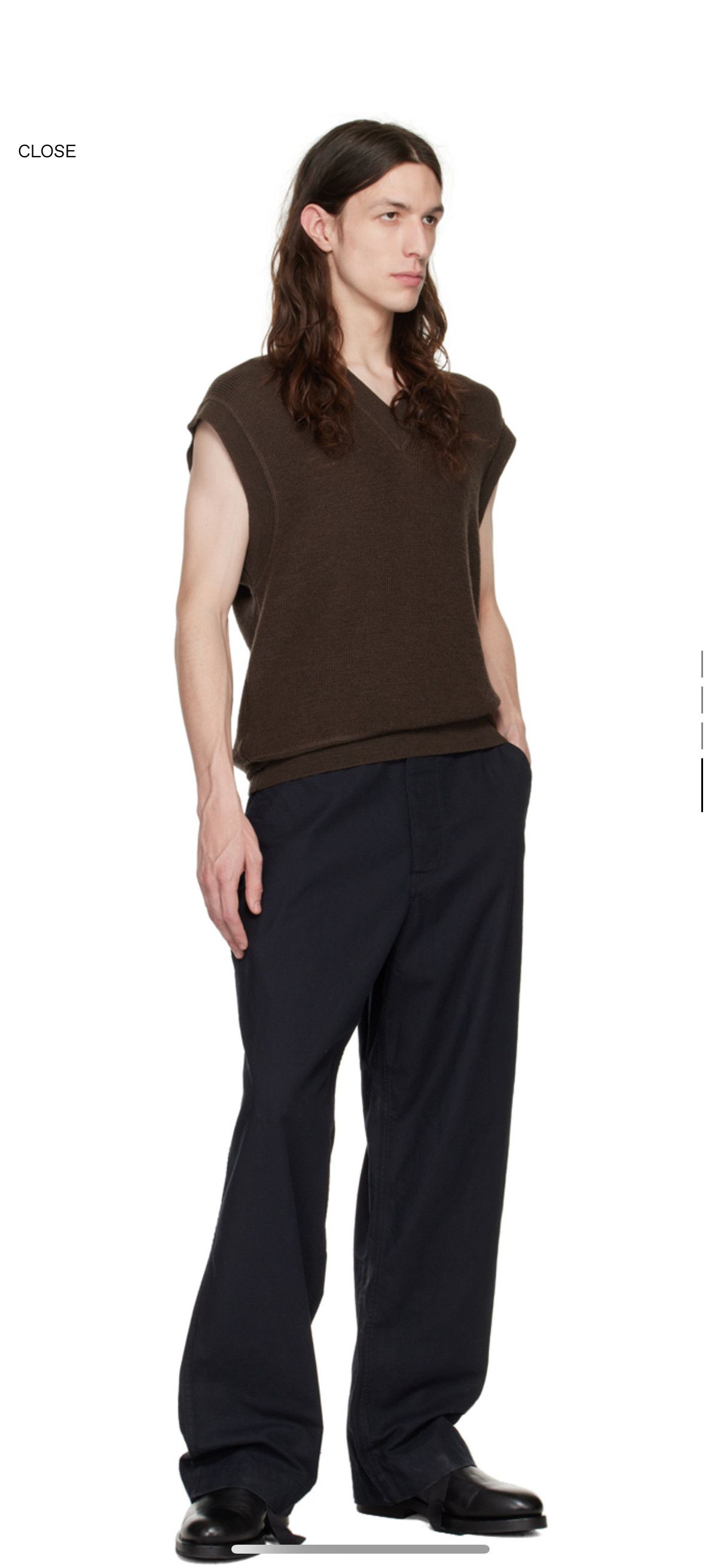 Margaret Howell MHL by Magaret Howell Navy Drawcord Trousers Size US 30 / EU 46 - 4 Thumbnail