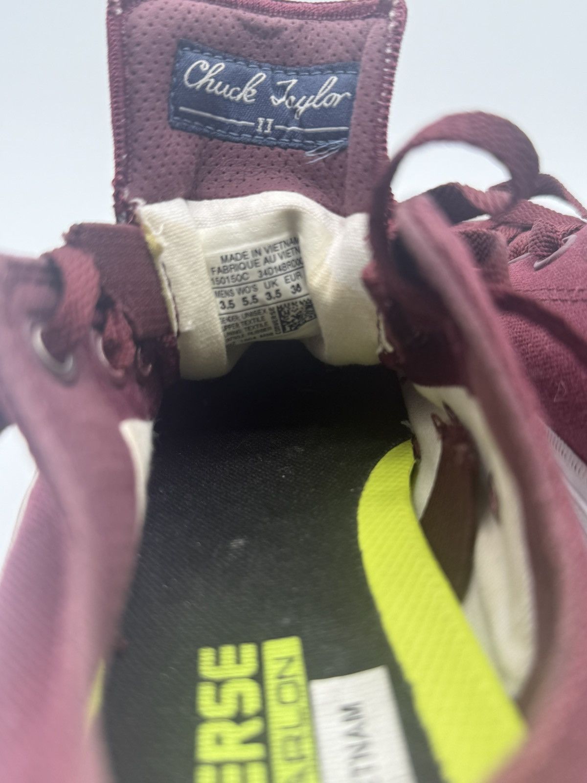 Converse Converse Lunarlon Maroon Chuck Taylor II All Star Low Sz 5.5 Size US 5.5 / IT 35.5 - 7 Thumbnail
