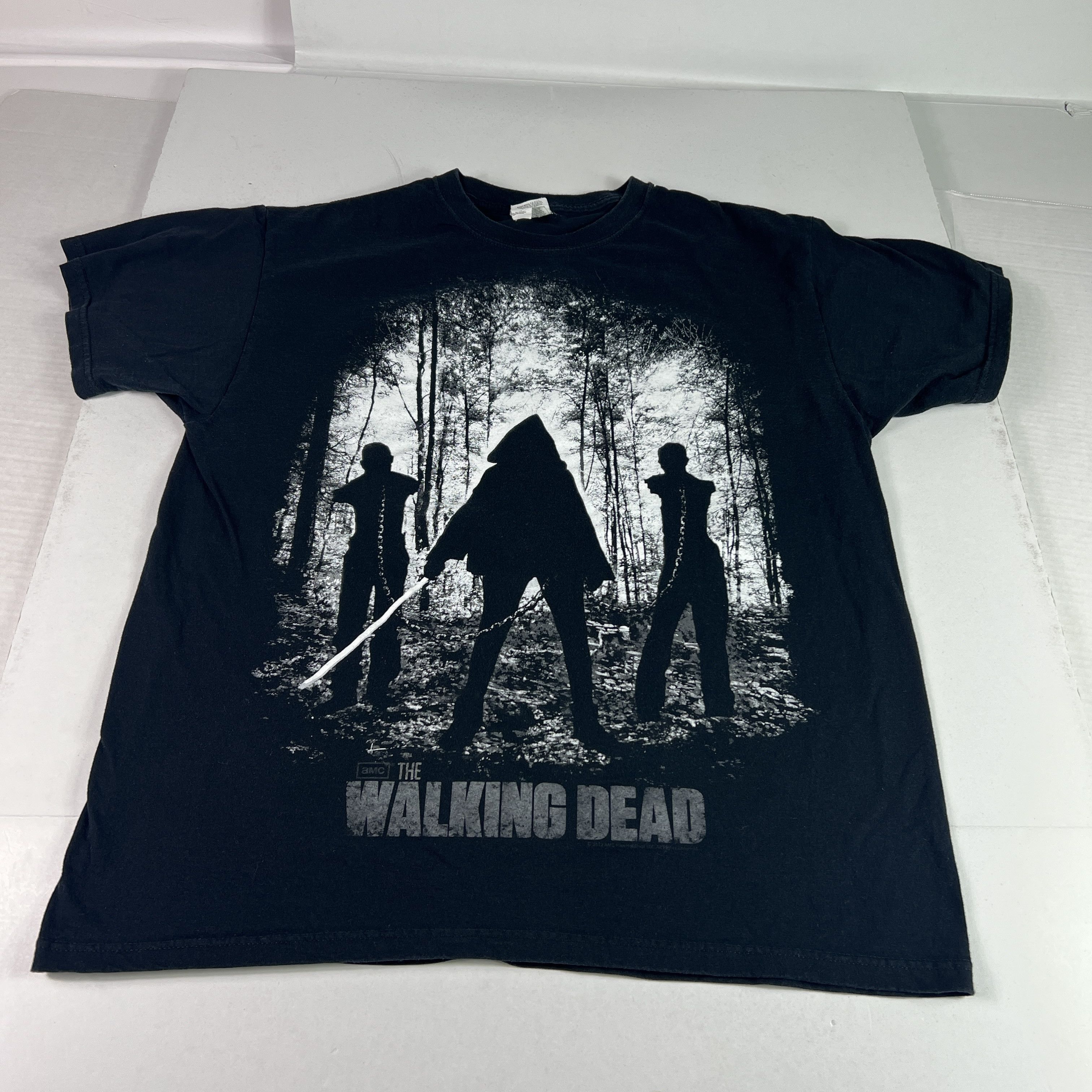 Jerzees The Walking Dead Shirt Black White Michonne Pet Walkers Tee Size US M / EU 48-50 / 2 - 1 Thumbnail
