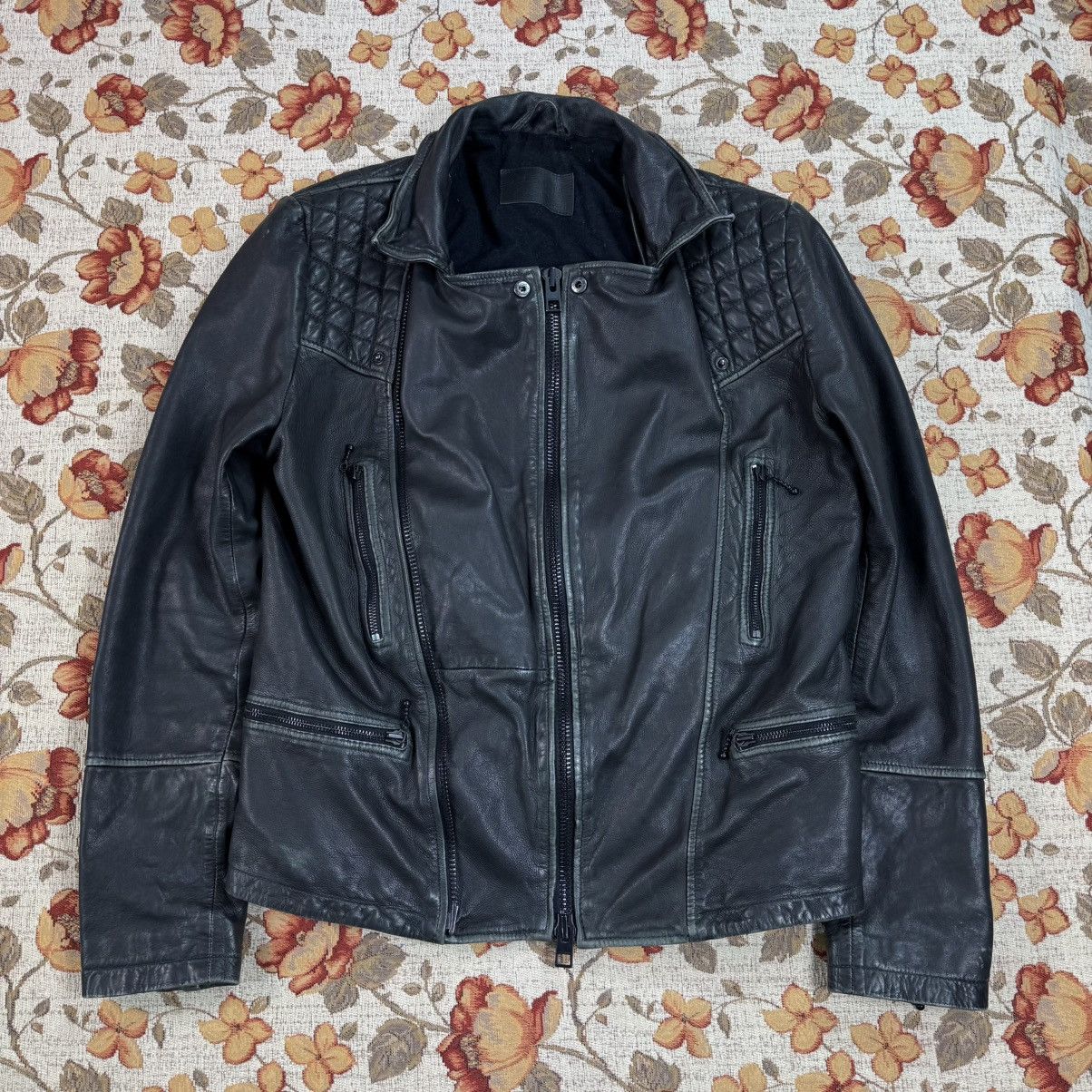 Allsaints × Yves Saint Laurent All Saints Lamb Leather Cargo Biker Jacket Avant Garde Japan Size US XS / EU 42 / 0 - 8 Thumbnail