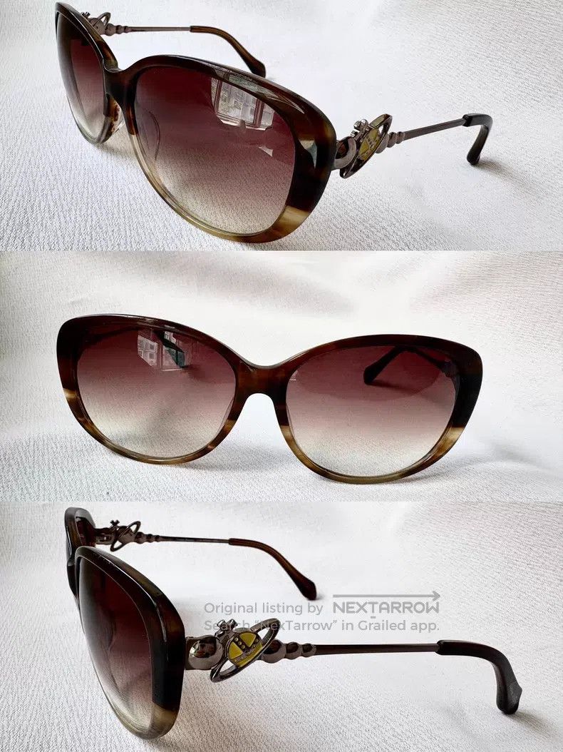 Vivienne Westwood Vivienne Westwood Tea-colored gradient Saturn sunglasses Size ONE SIZE - 2 Thumbnail