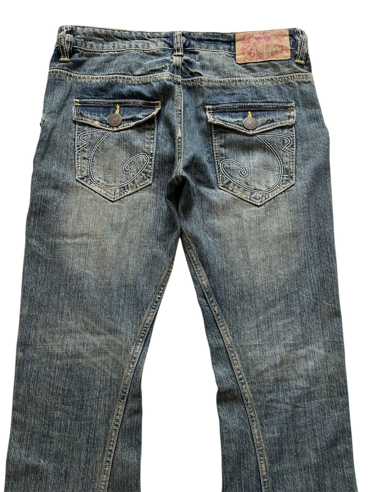 Japanese Brand OFFER!!Very Rare Vintage Casva Stub Flare Jeans Size US 32 / EU 48 - 6 Thumbnail