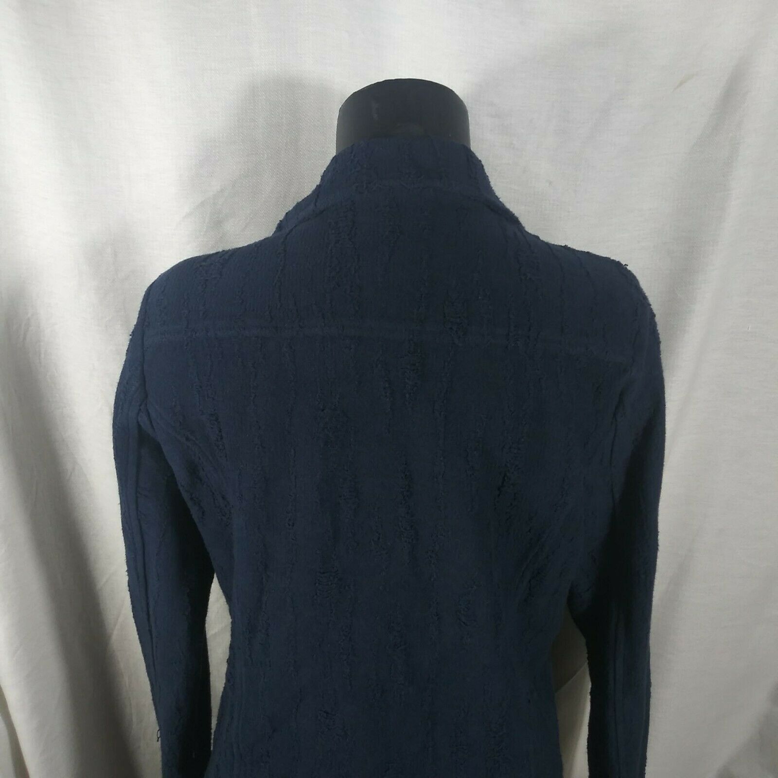 The Unbranded Brand Skies Are Blue Jacket Women's M - Distressed Moto Navy Blue Size M / US 6-8 / IT 42-44 - 6 Thumbnail