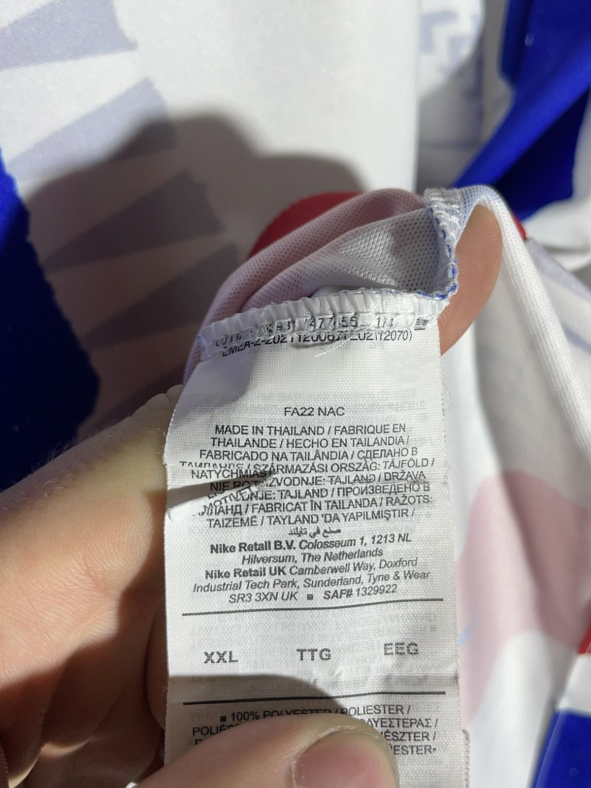 Nike National Team France Nike Pre-Match Training Football Shirt Size US XXL / EU 58 / 5 - 9 Thumbnail
