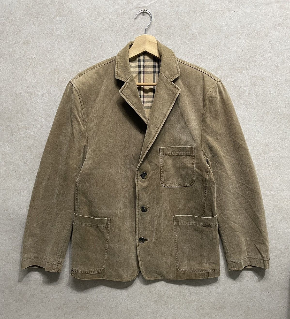 Burberry Vintage Burberry HBT Blazer Coat Size 48S - 1 Thumbnail