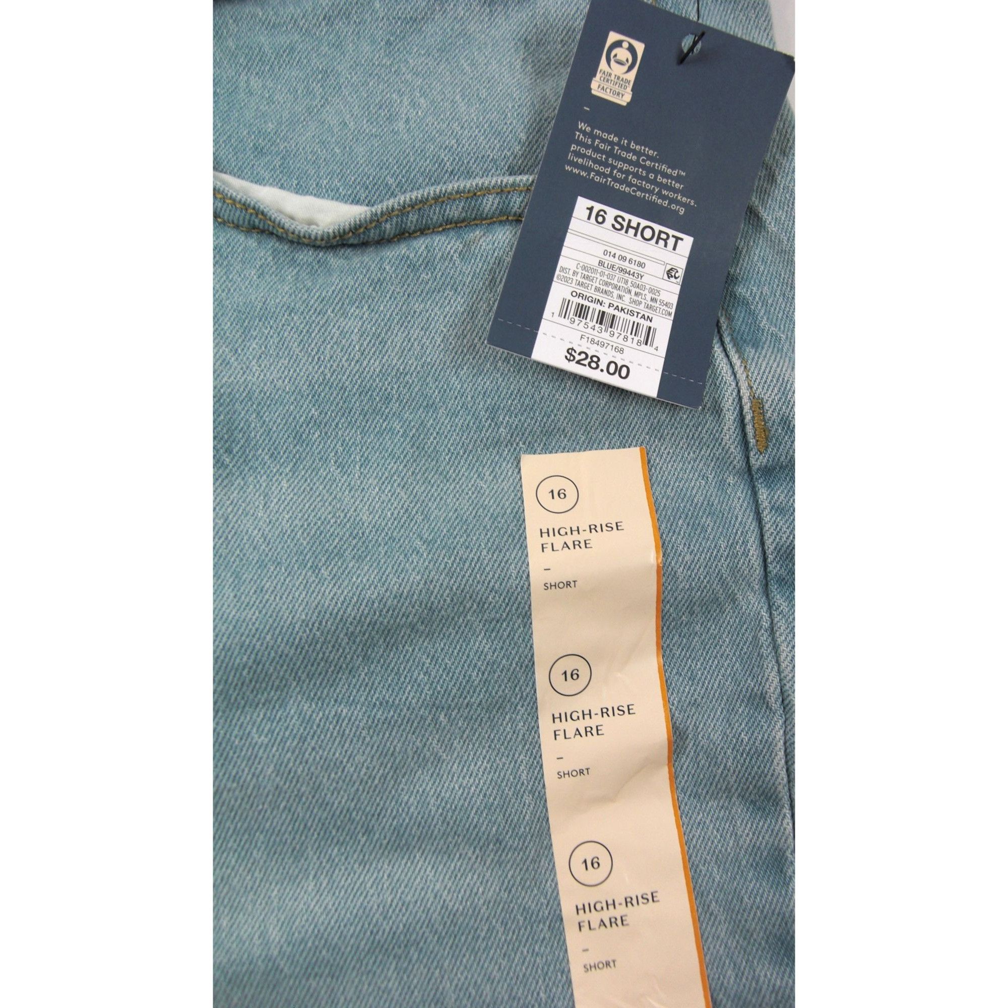 Other Denim Blue Jeans Women's Flare Fitted Size 16 Inseam 30" Bel Size 38" / US 16 / IT 52 - 3 Thumbnail