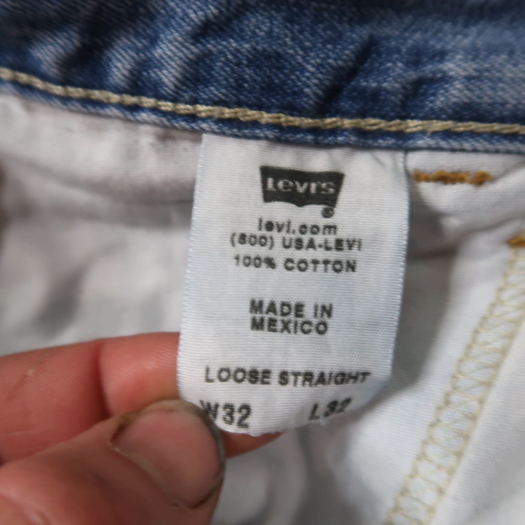 Levi's VINTAGE Levi's Loose Carpenter Jeans Mens 32x28 Distressed Denim Skater Baggy Levi's 550 80s 90s Streetwear Mens Jeans Size US 32 / EU 48 - 6 Thumbnail