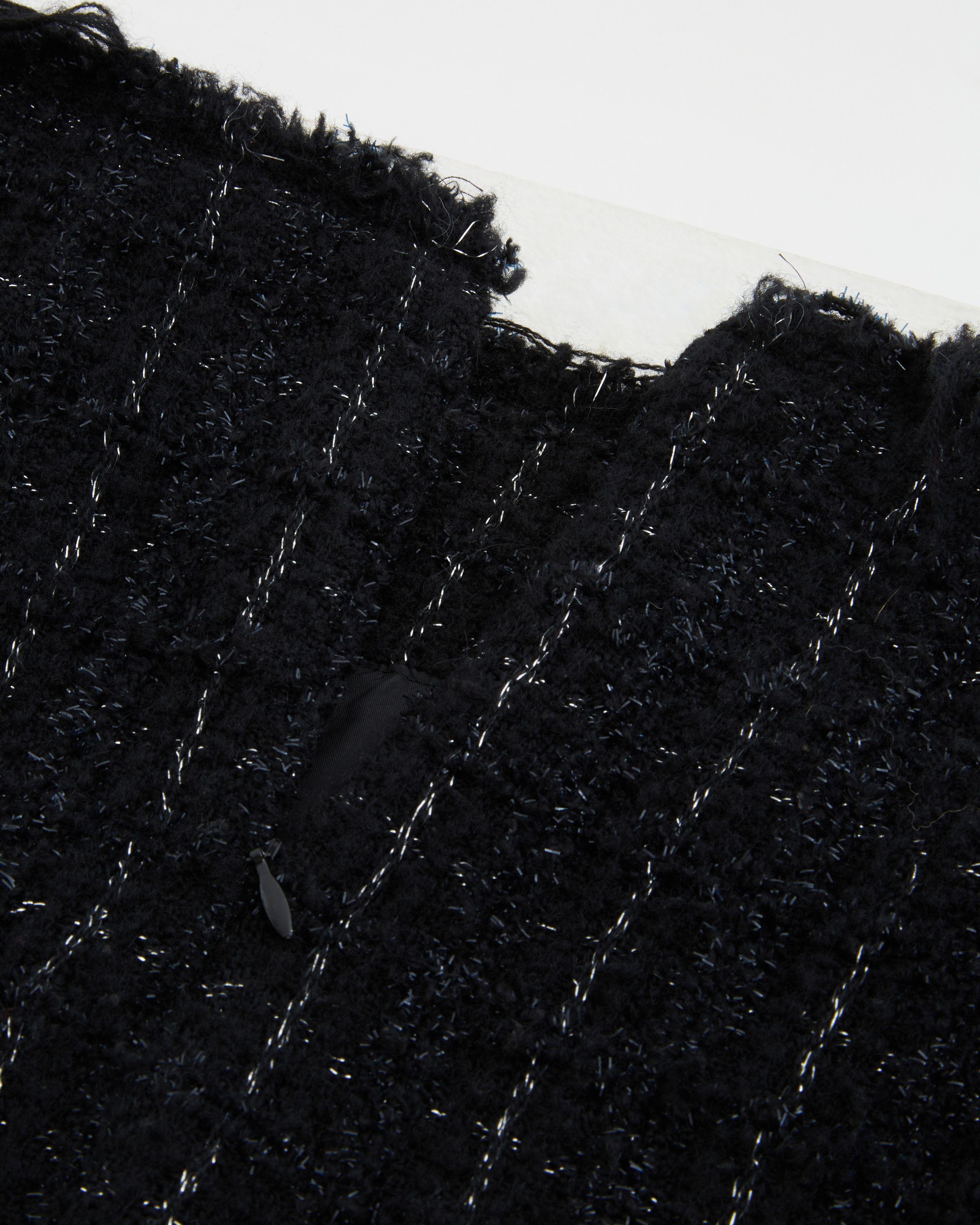 Junya Watanabe F/W 2003 black fringe tweed jacket & skirt set Size M / US 6-8 / IT 42-44 - 10 Thumbnail