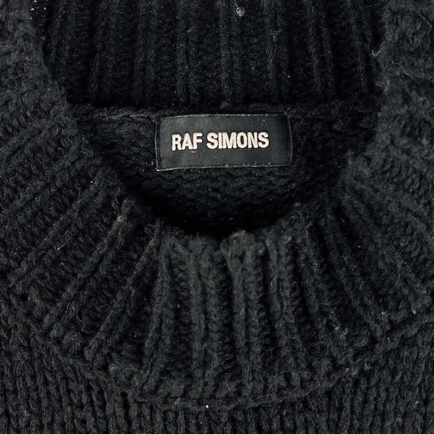 Raf Simons Raf Simons FW17 Black Uneven Wool Knit Sweater Size US L / EU 52-54 / 3 - 4 Thumbnail