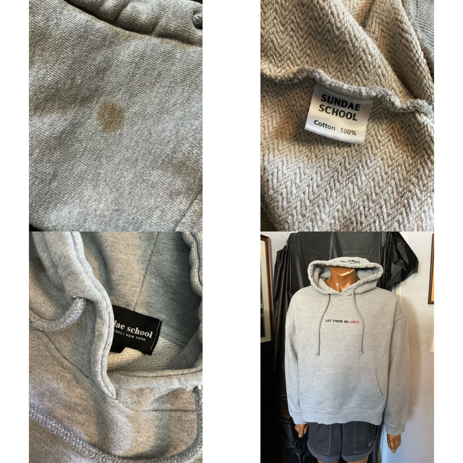 Sundae School VINTAGE Sundae School Sinisterhood Let There Be Light Gray Pullover Hoodie Mens L Size US L / EU 52-54 / 3 - 9 Thumbnail