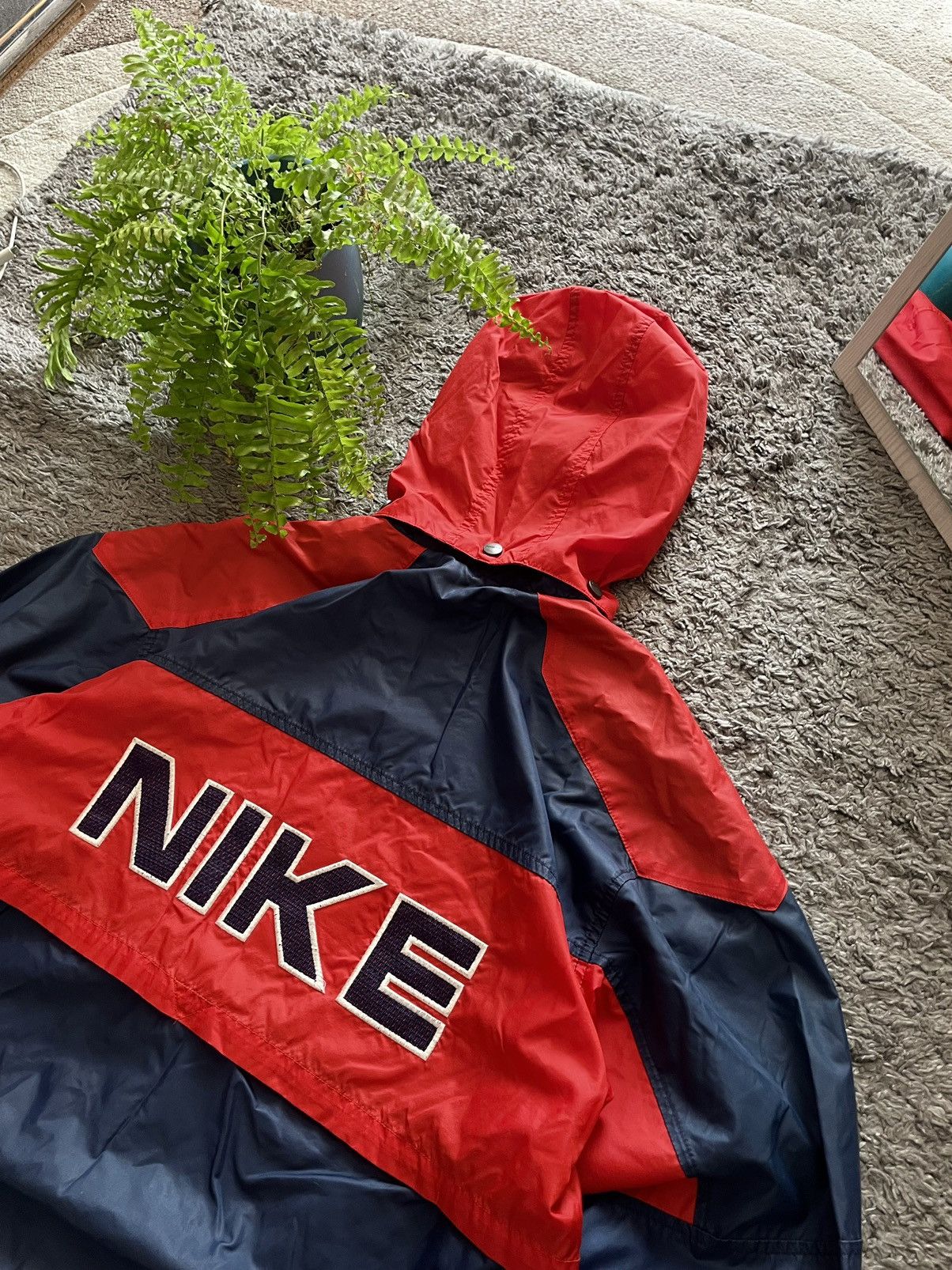 Nike × Vintage 90s Nike Vintage Light Jacket Streetwear Big Logo Swoosh Size US L / EU 52-54 / 3 - 4 Thumbnail