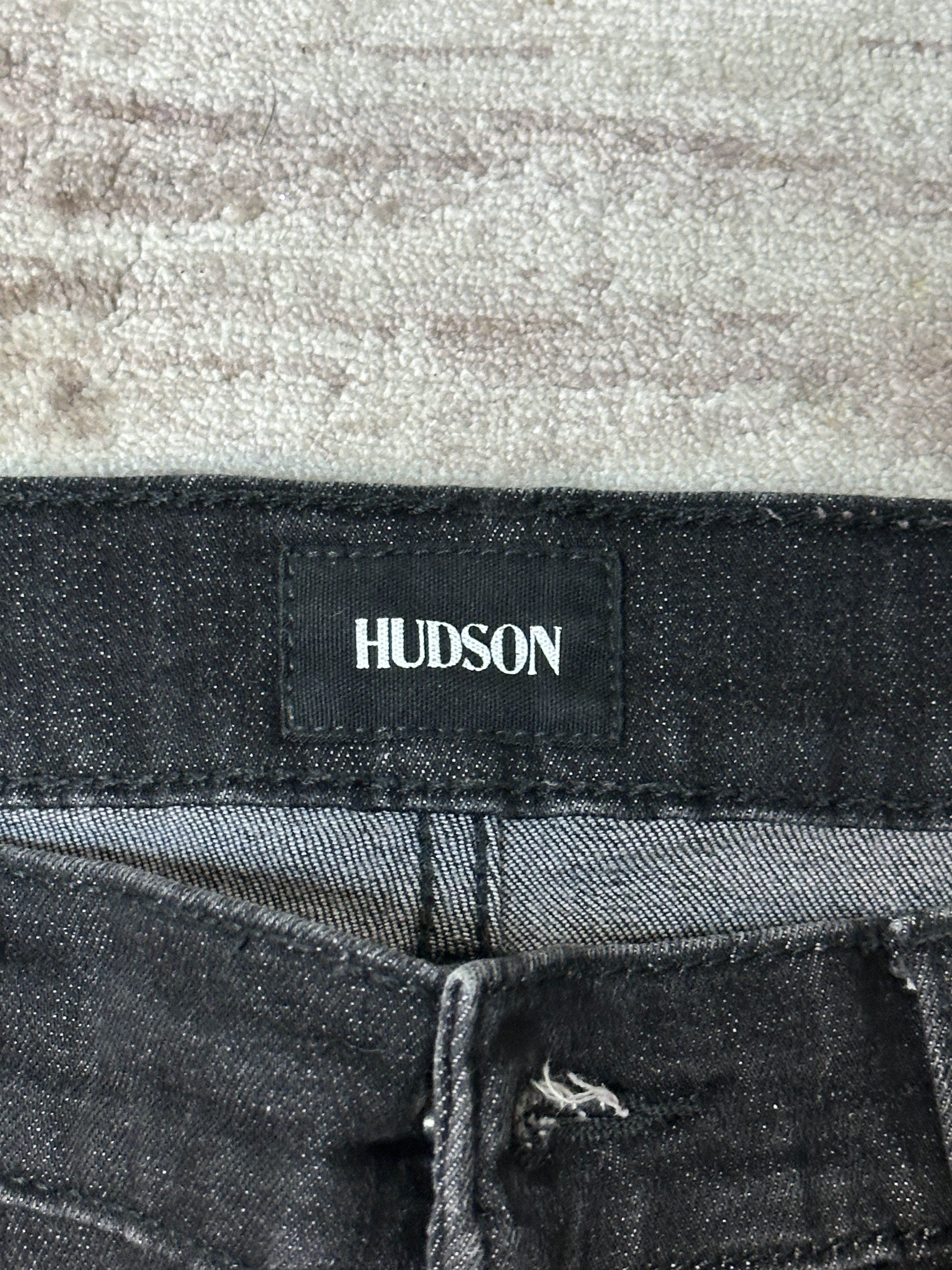 Hudson Hudson Natalie Mid Rise Black Super Skinny Ankle Jeans Size 28" / US 6 / IT 42 - 2 Thumbnail
