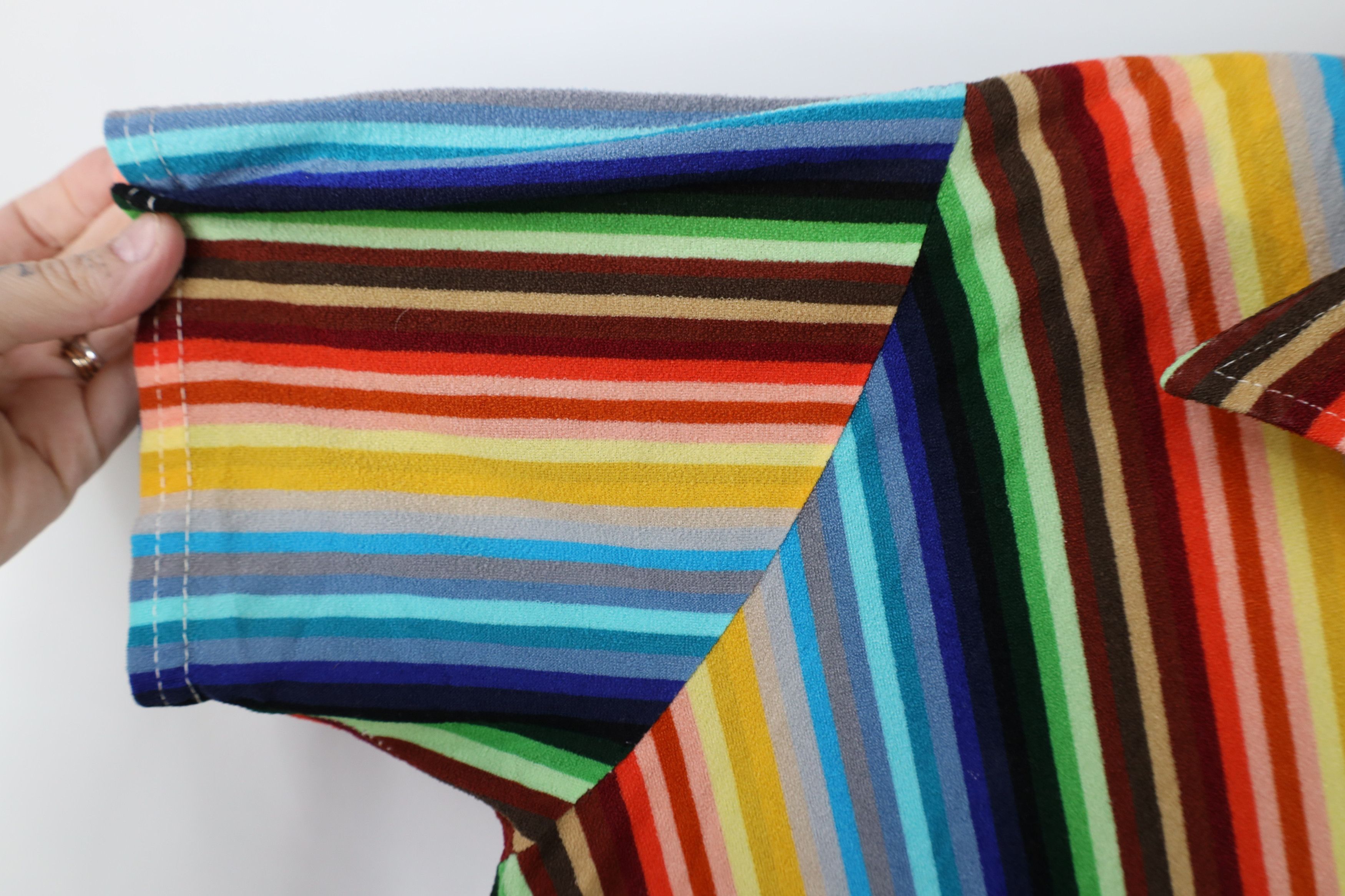 Vintage Vintage 70s Streetwear Rainbow Striped Terry Cloth Polo Size L / US 10 / IT 46 - 7 Thumbnail