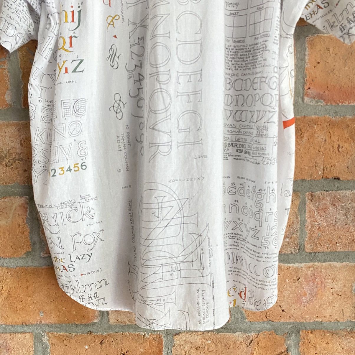 Paul Smith Paul Smith White Alphabet Print Shirt Size US XL / EU 56 / 4 - 11 Thumbnail