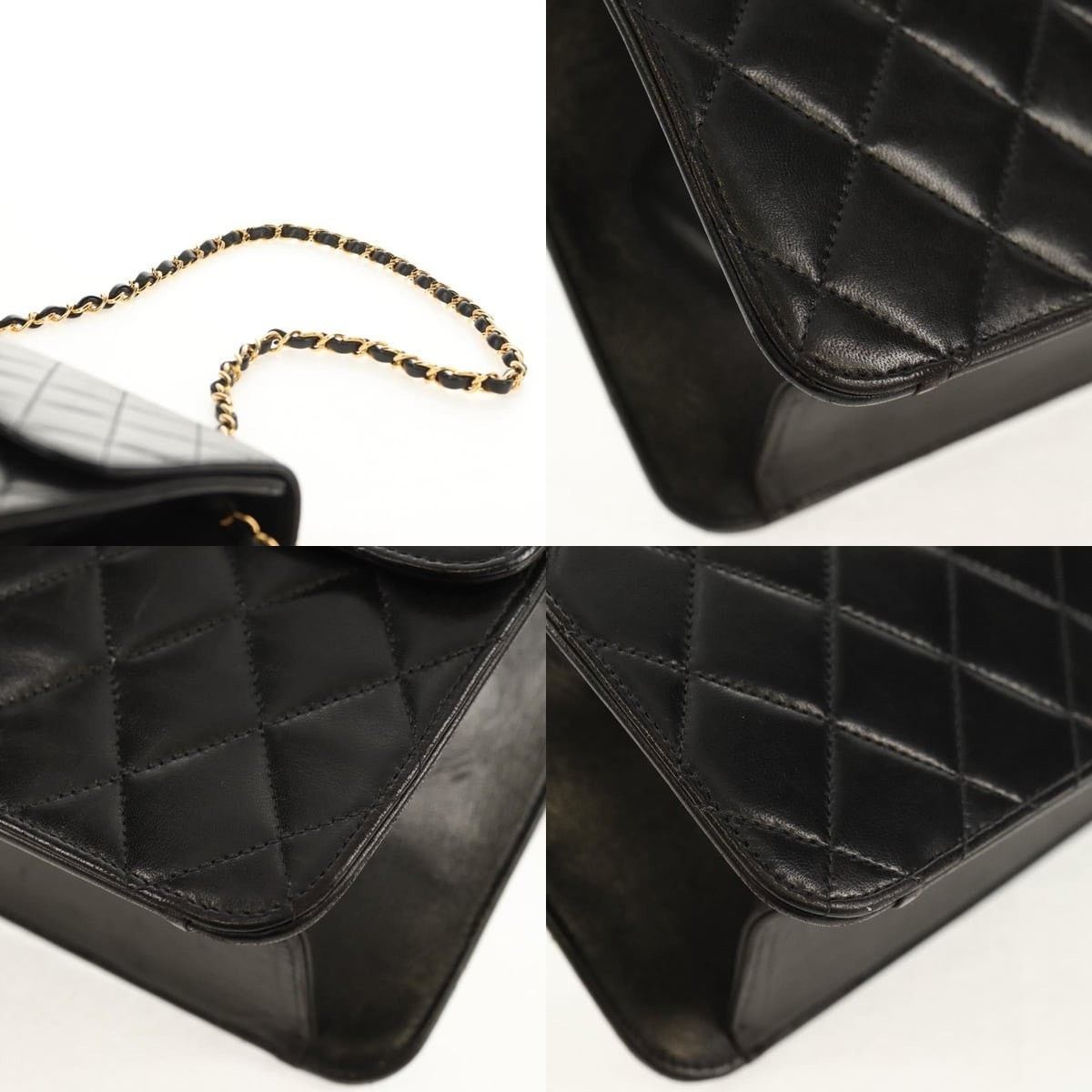 Chanel Chanel Chain Shoulder Bag Lamb Skin Black Gold CC Size ONE SIZE - 6 Thumbnail