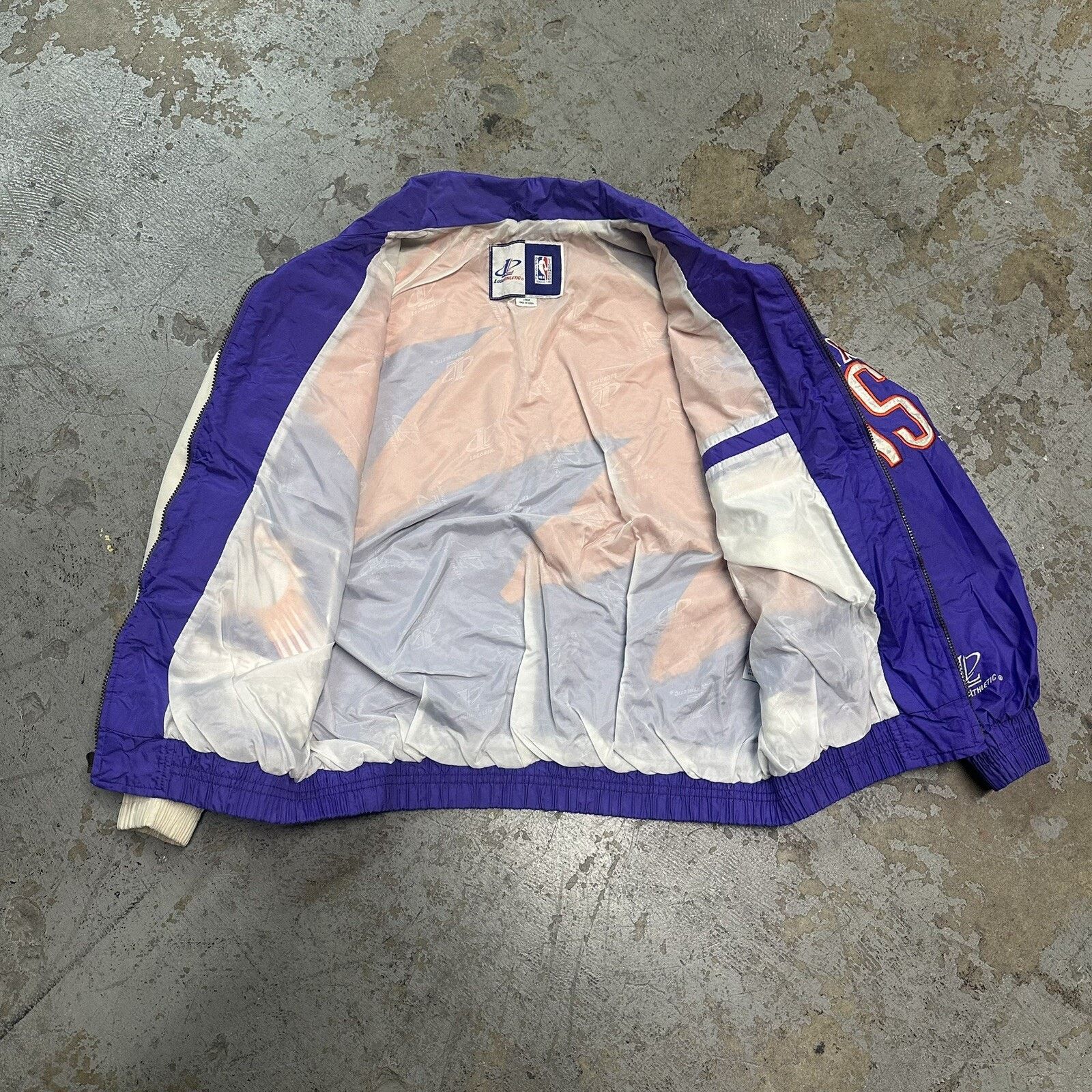 Logo Athletic × NBA × Vintage Vintage 90s Logo Athletic Phoenix Suns Sharktooth Jacket Size US L / EU 52-54 / 3 - 2 Thumbnail