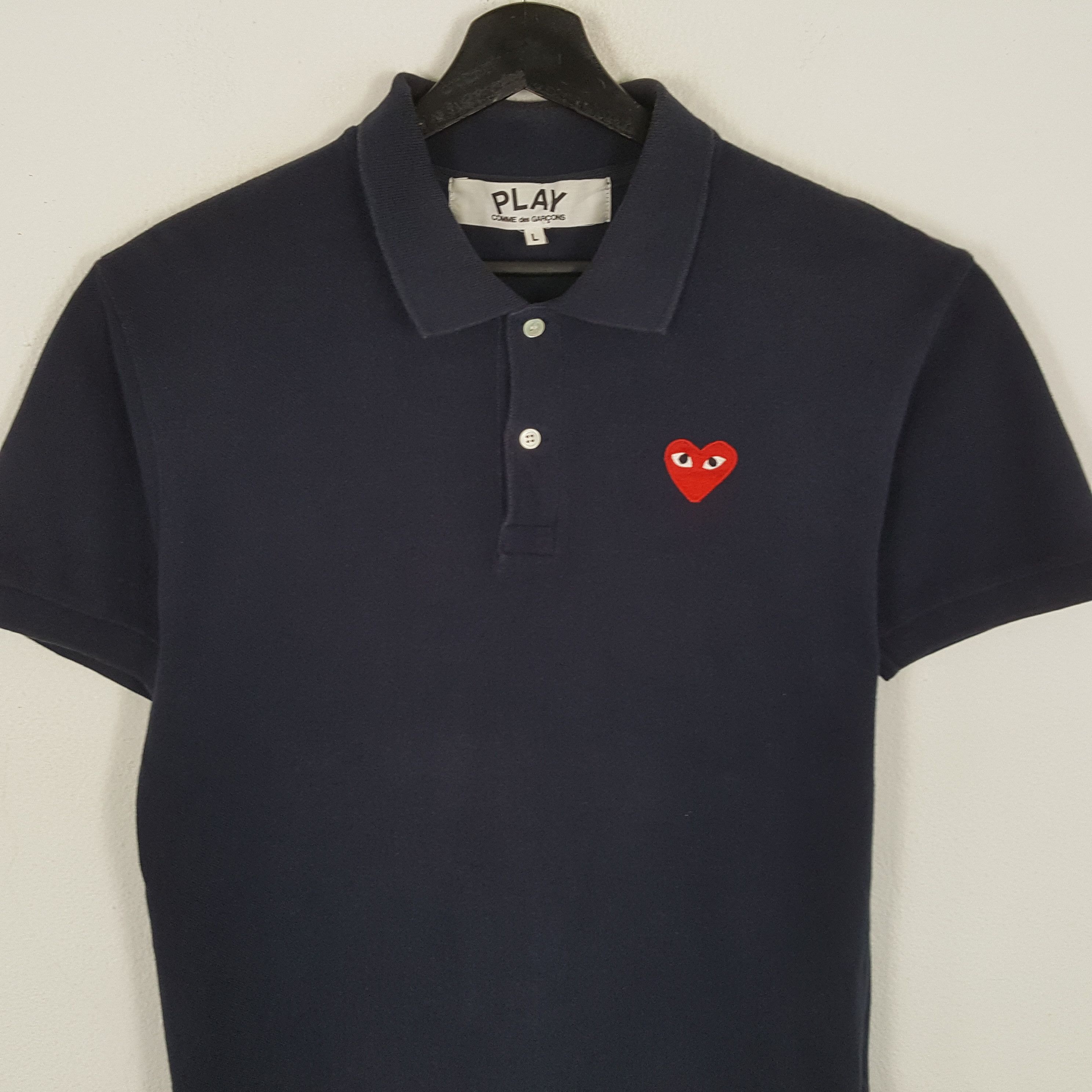 Comme des Garcons PLAY × Japanese Brand × Vintage COMME DES GARCONS PLAY Small Logo Design Polos Size US L / EU 52-54 / 3 - 2 Thumbnail