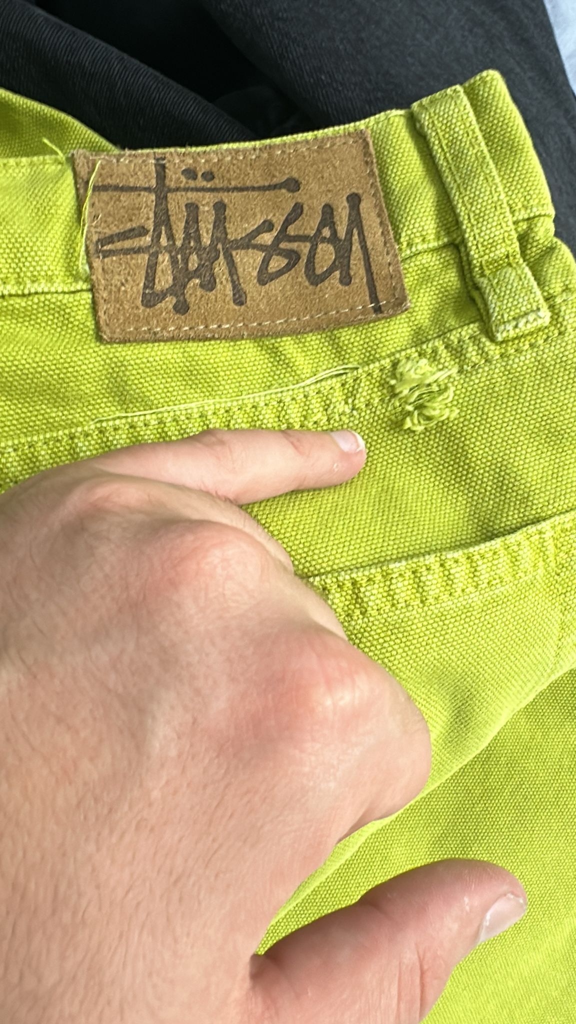 Stussy Stussy Big Ol' Jean Washed Canvas “Cactus” 33 Size US 33 - 3 Thumbnail