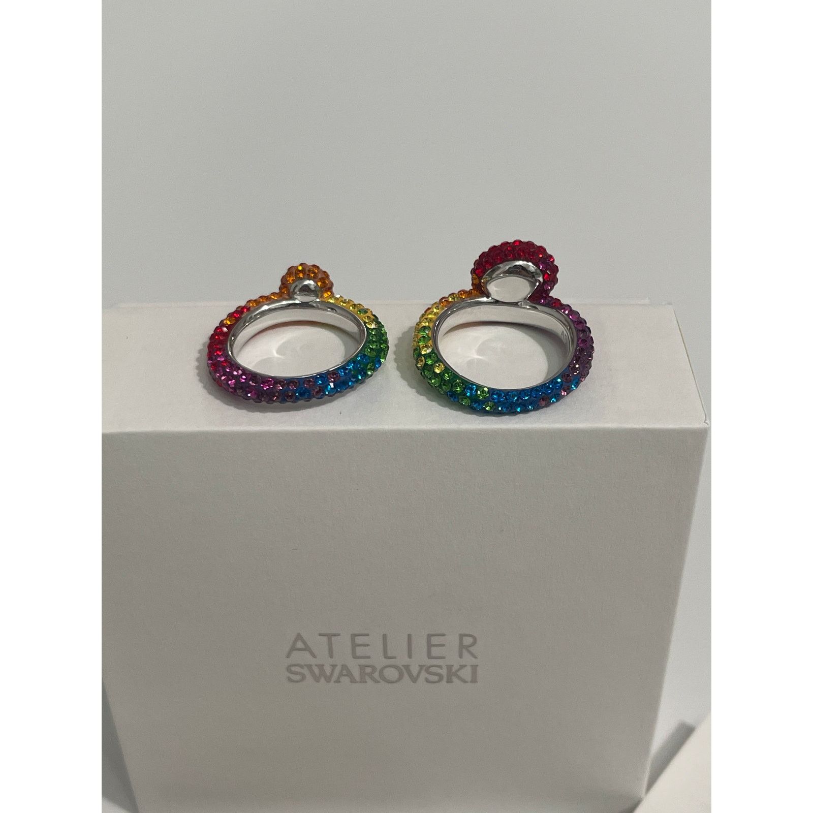 Swarovski Swarovski Atelier Tigris ring Set (2)size52/6 Rhodium plated Size ONE SIZE - 6 Thumbnail