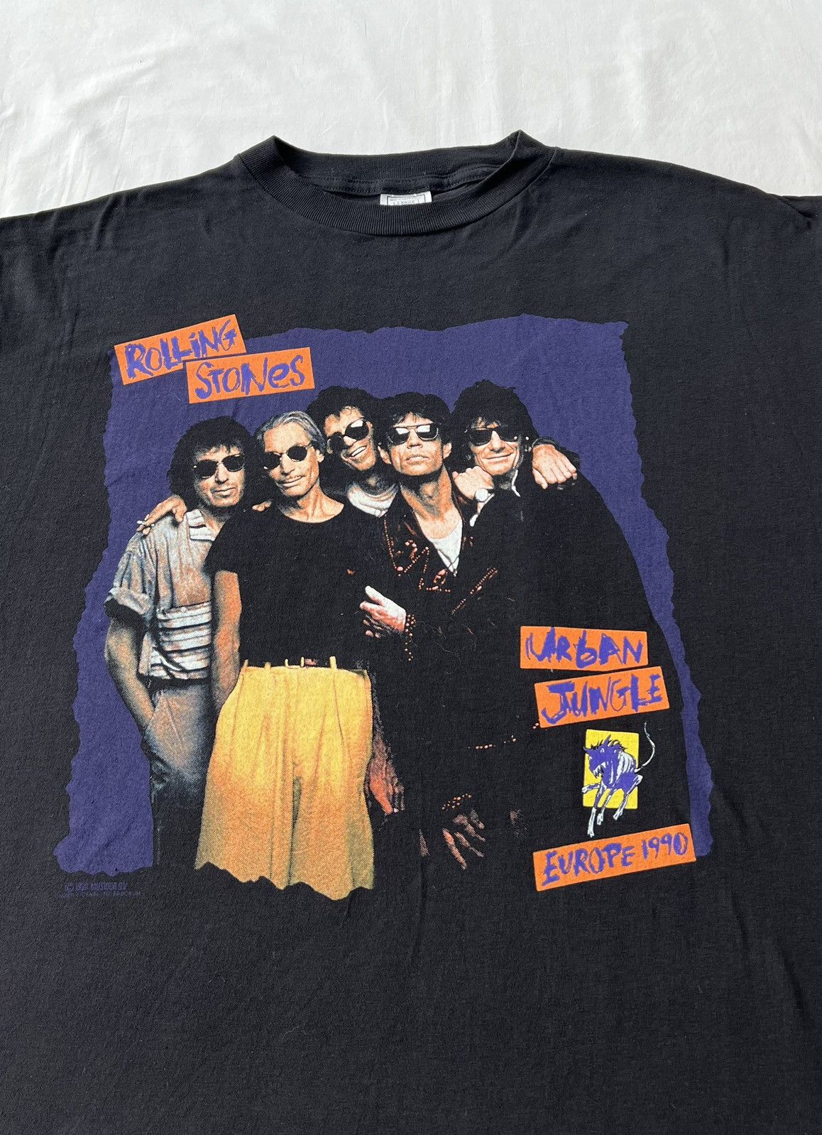 Band Tees Vintage 1990 The Rolling Stones Urban Jungle Black T-shirt Size US L / EU 52-54 / 3 - 5 Thumbnail