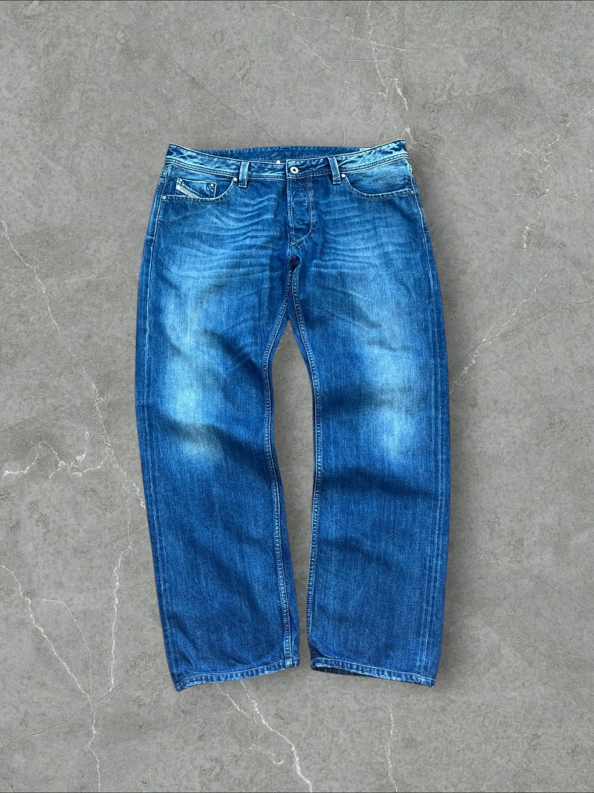 Diesel × Vintage Vintage Diesel Larkee Jeans Pants Faded Blue Italy 38x34 Size US 38 / EU 54 - 1 Thumbnail