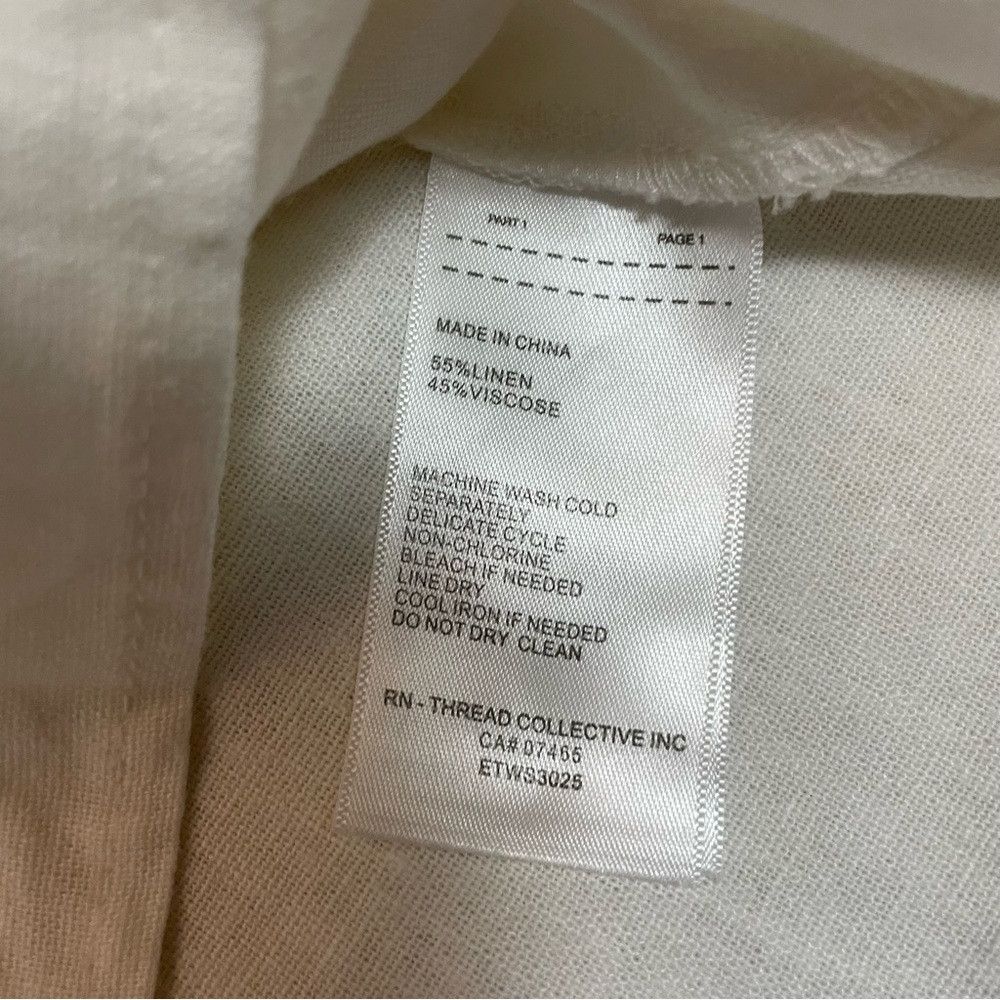 Ellen Tracy NWT New $89 Ellen Tracy Tie Neck Linen Blend White Top Size Size M / US 6-8 / IT 42-44 - 8 Thumbnail