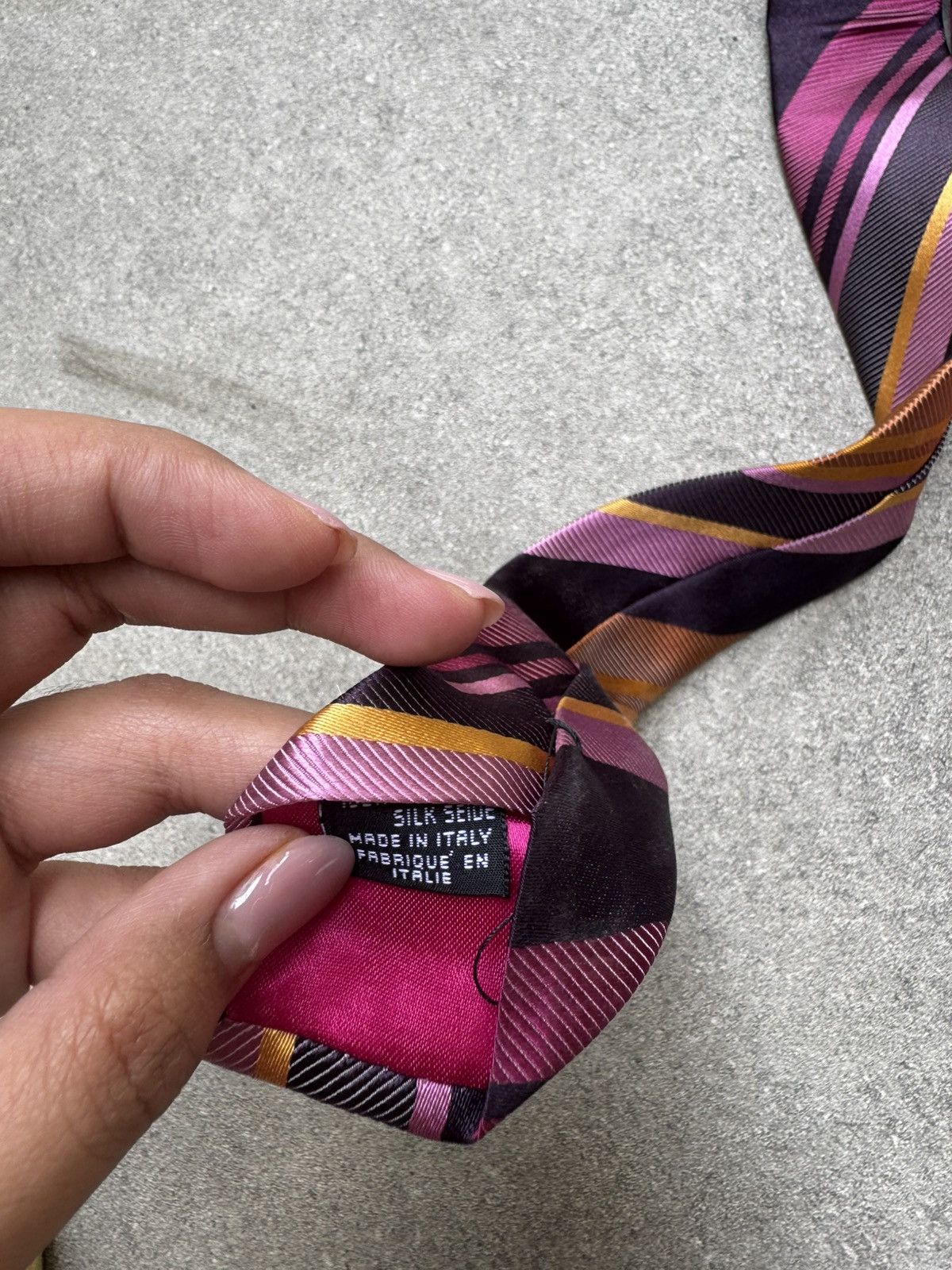 Kenzo Kenzo Striped Silk Tie Size ONE SIZE - 6 Thumbnail