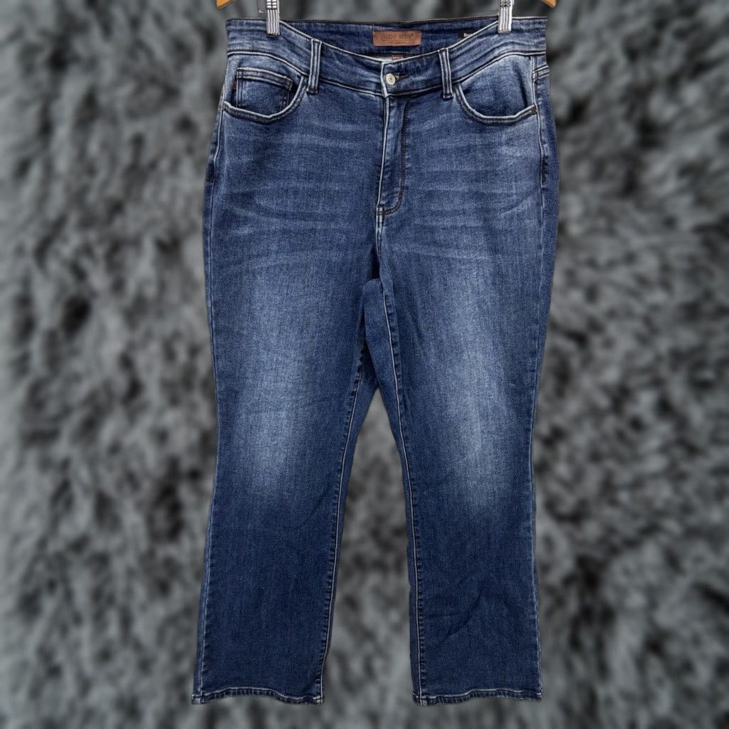 Vintage Judy Blue Jeans Bootcut Size 14W High Rise Denim Stretchy Western Cowboy Women White? Size 36" / US 14 / IT 50 - 1 Thumbnail