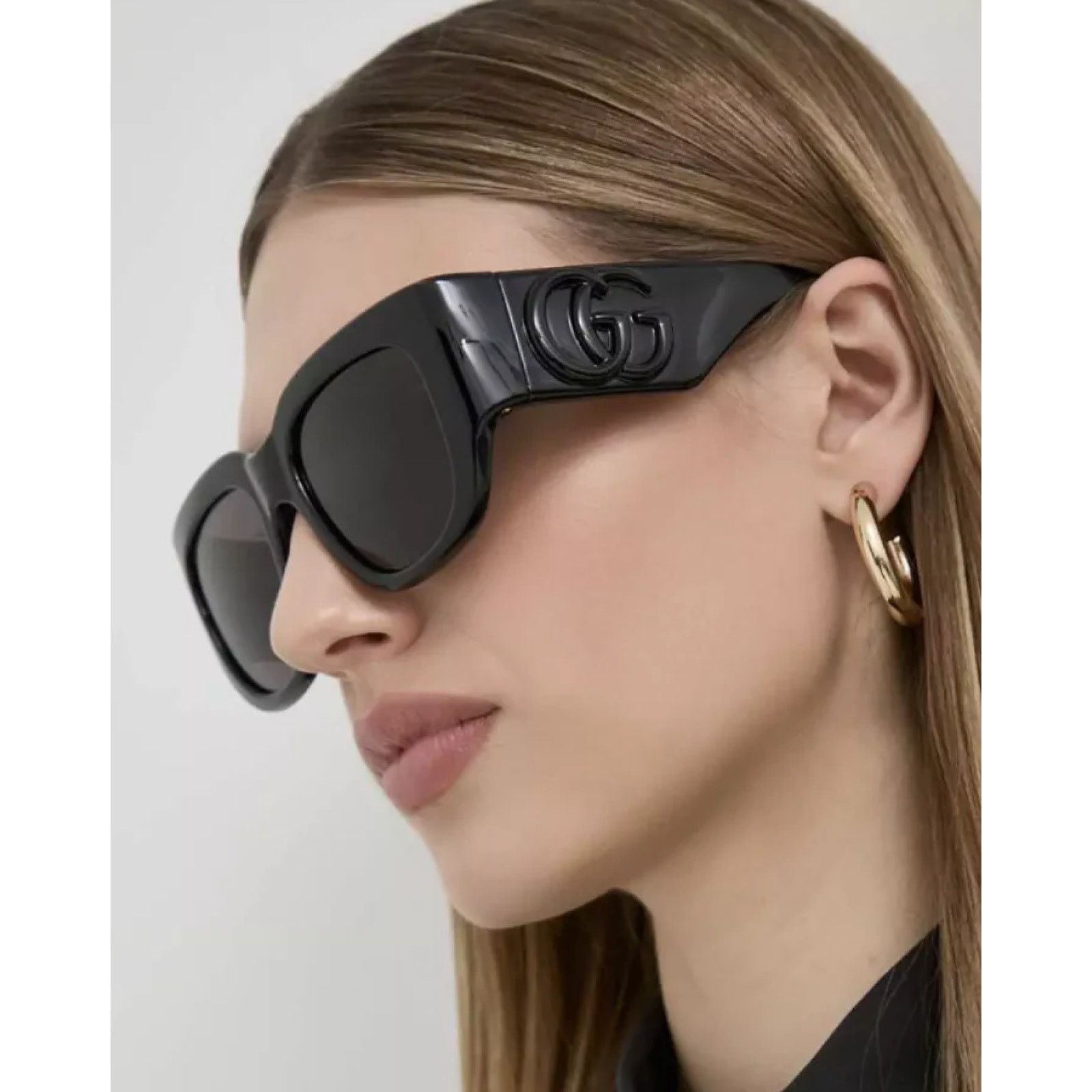 Gucci NEW Gucci Sunglasses GG1545S 001 Black Gray Women Sunglasses Size ONE SIZE - 1 Thumbnail