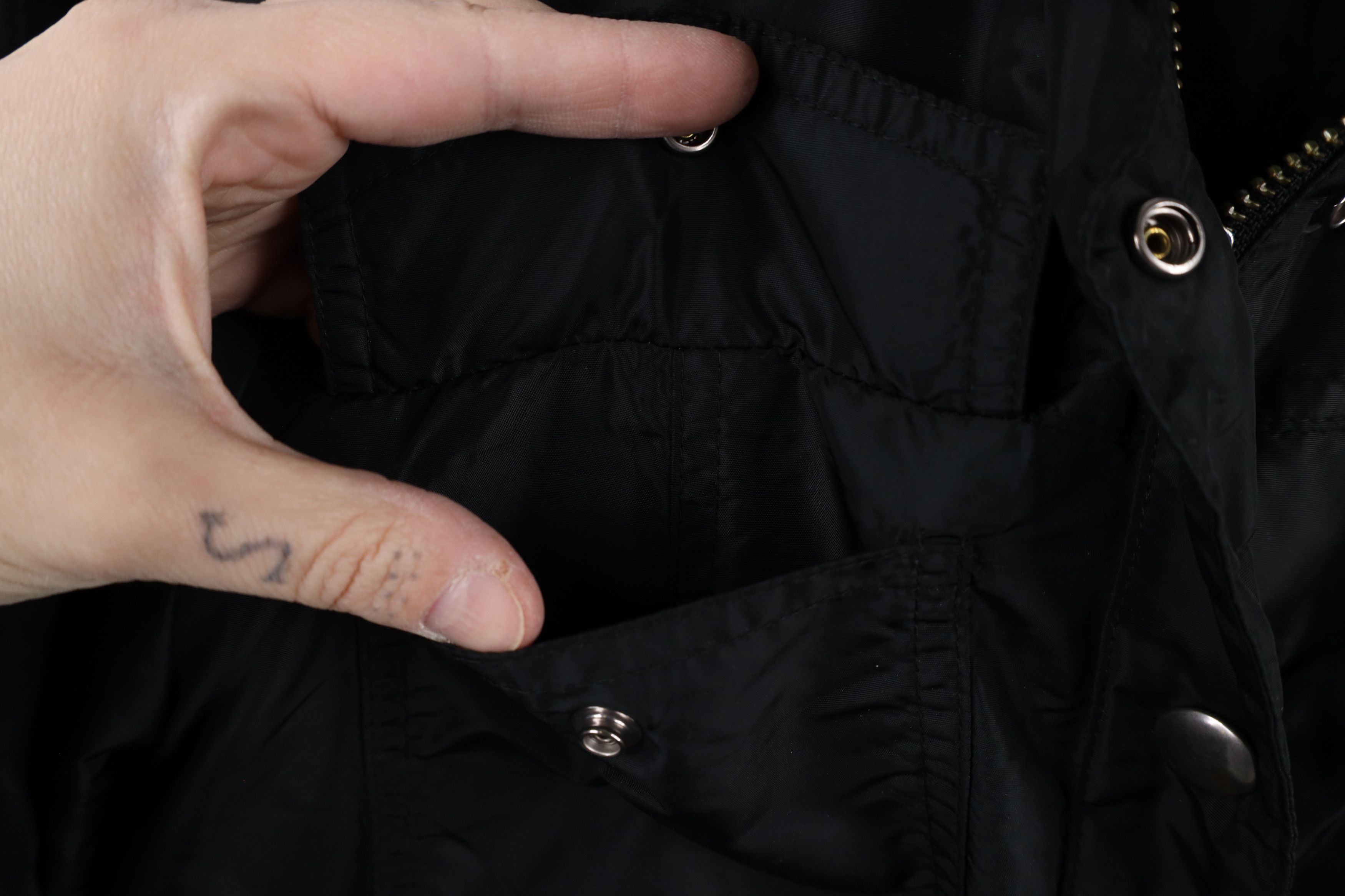 Gap × Vintage Vintage 90s Y2K Gap Full Zip Motorcycle Bomber Jacket Black Size S / US 4 / IT 40 - 8 Thumbnail