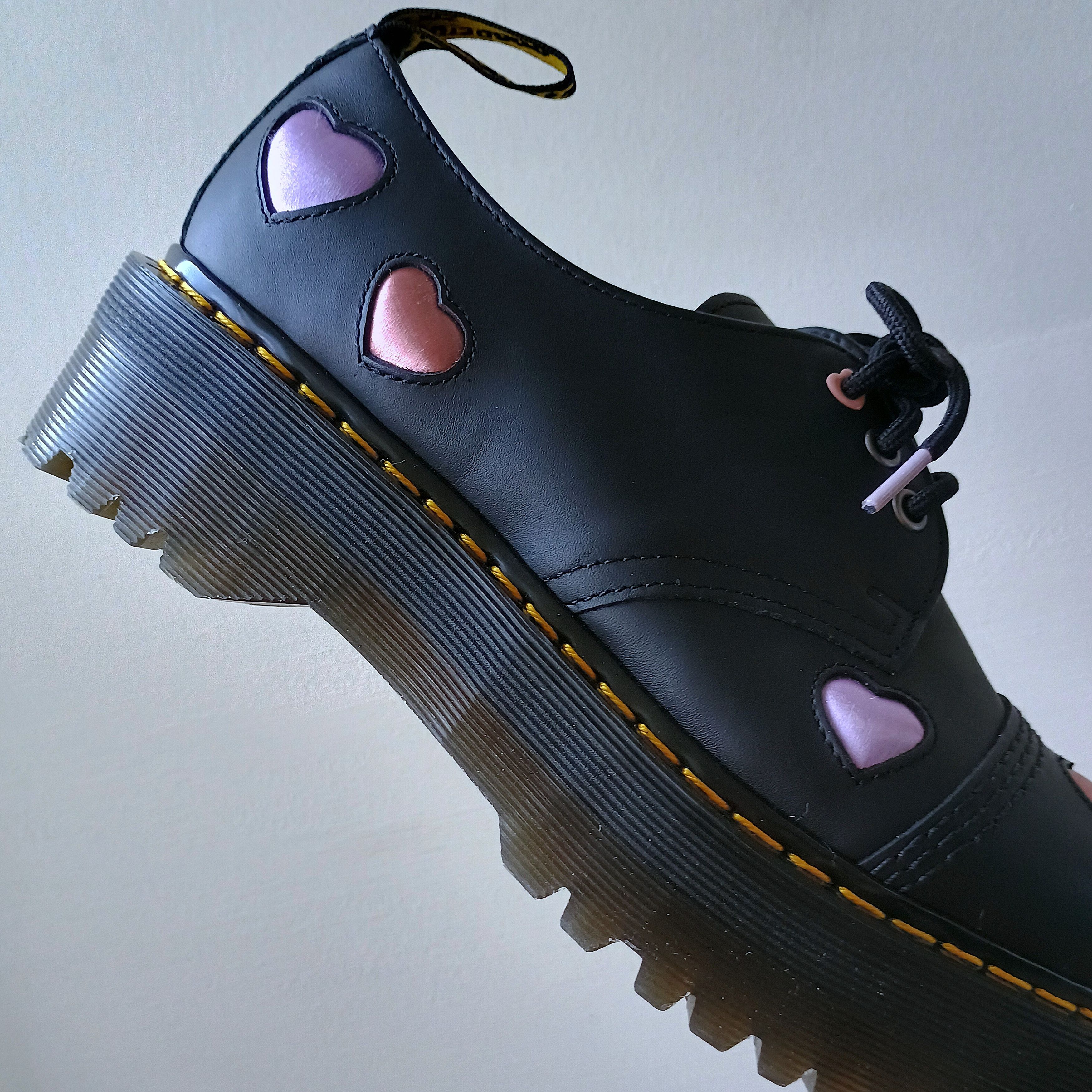 Dr. Martens Dr. Martens Women's 1461 Quad Heart Leather Platform Derby Size US 9 / IT 39 - 5 Thumbnail