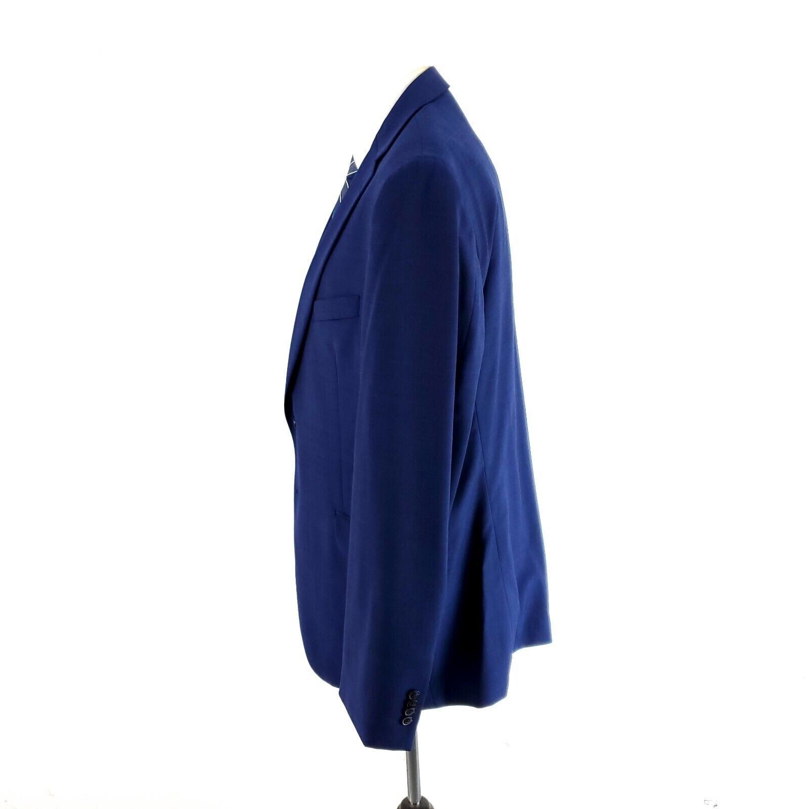 Joseph Abboud Joseph Abboud Wool Polyester 2 Button Blazer 42R Blue Herrin Size 42R - 4 Thumbnail