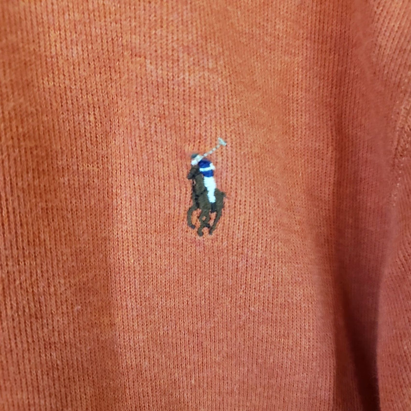 Polo Ralph Lauren Polo Ralph Lauren Pullover Shirt Mens L Orange Cotton 1/4 Zip Mock Neck Rib Knit Cuffs Logo Sweatshirt Jacket Size US L / EU 52-54 / 3 - 4 Thumbnail