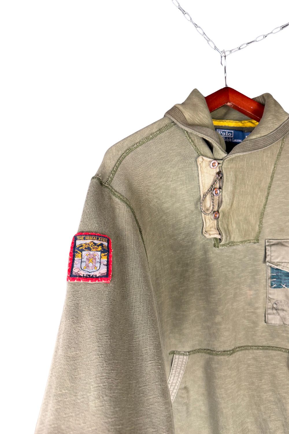 Polo Ralph Lauren 2005 Polo Ralph Lauren Expedition Himalayan Patchwork Hoodie Size US M / EU 48-50 / 2 - 5 Thumbnail