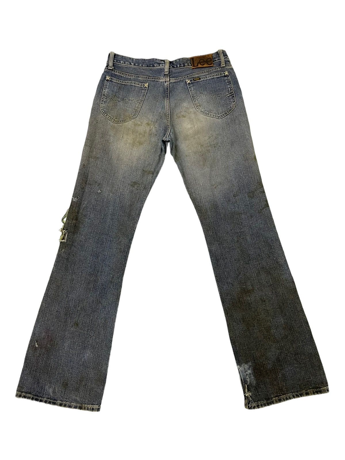 Lee Flare Jeans Lee Japan Dirty Distress Boot Cut 7🟦8 Size US 33 - 13 Thumbnail