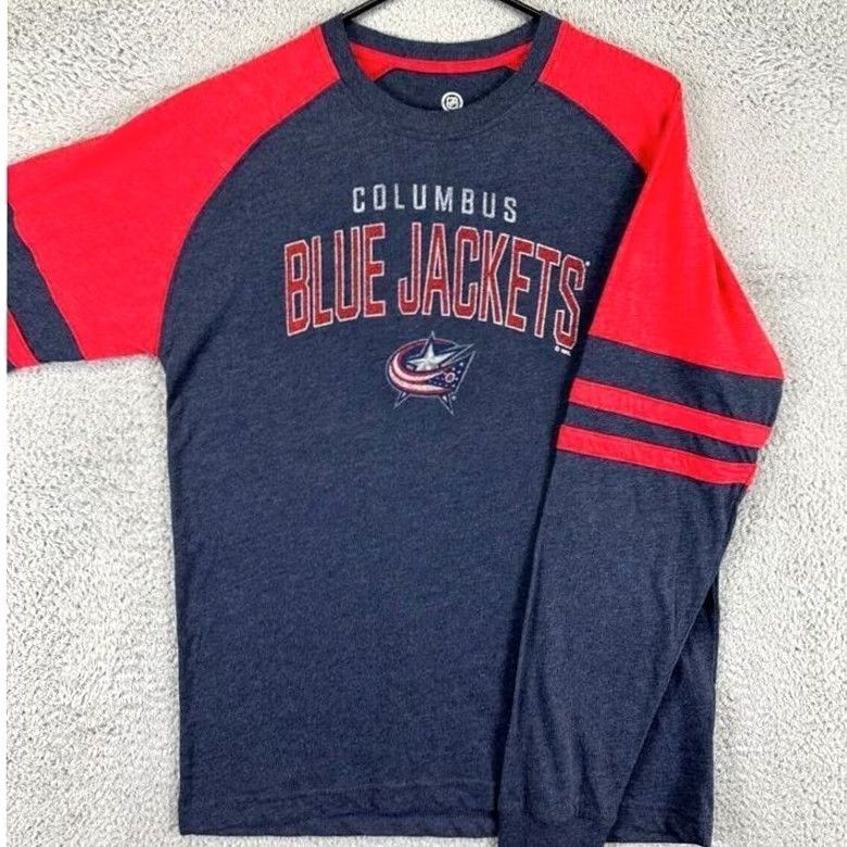 NHL VINTAGE Columbus Blue Jackets Crew Neck Sweatshirt Mens Medium Red Blue Pullover NHL Size US M / EU 48-50 / 2 - 3 Thumbnail