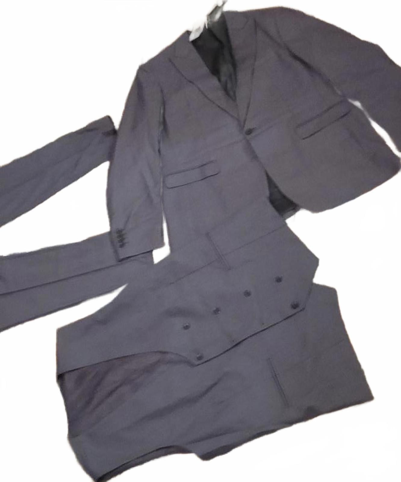 Other Wangyue Men's Slim Fit 3 Piece Pants Suit Set Blazer Jacket Size 44R - 2 Thumbnail