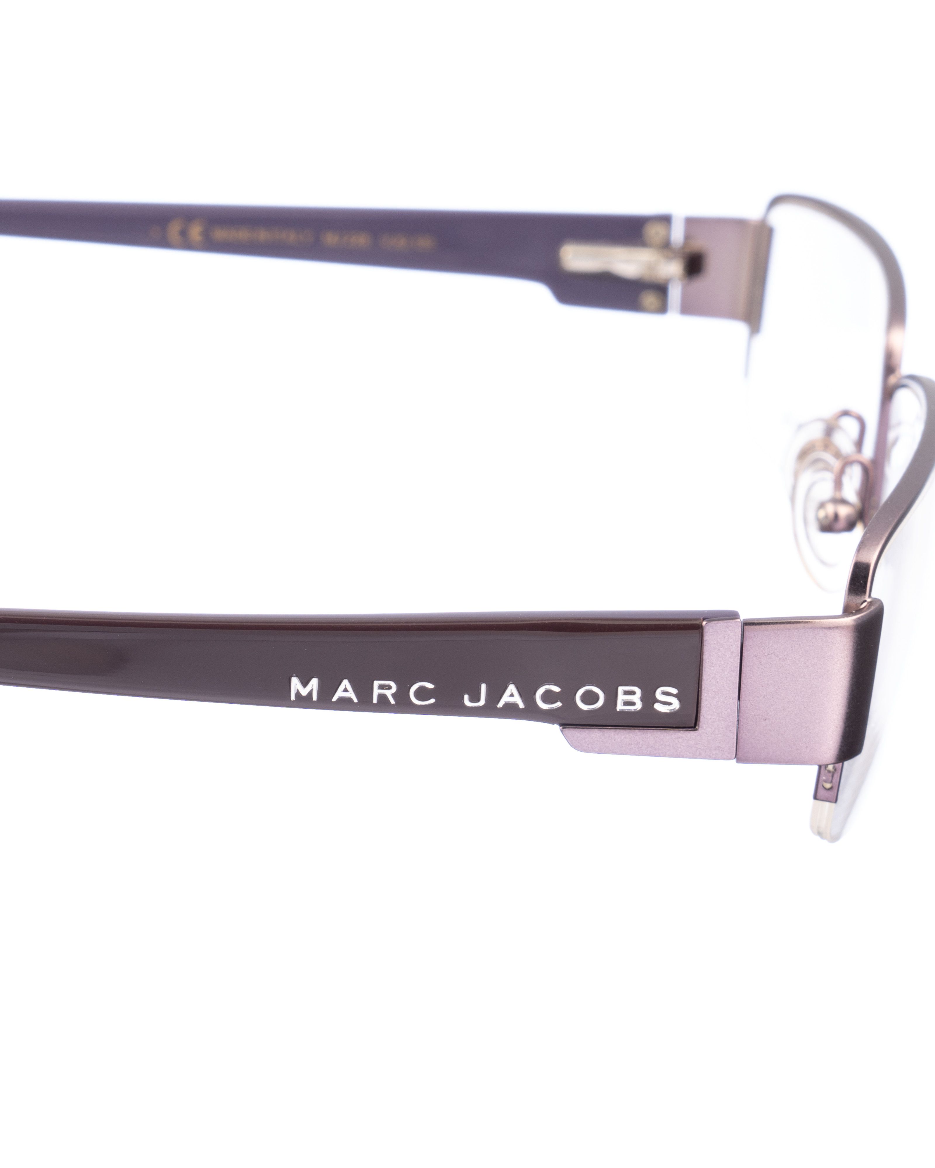 Marc Jacobs Marc Jacobs 00s Violet Brown Rectangular Glasses Size ONE SIZE - 3 Thumbnail