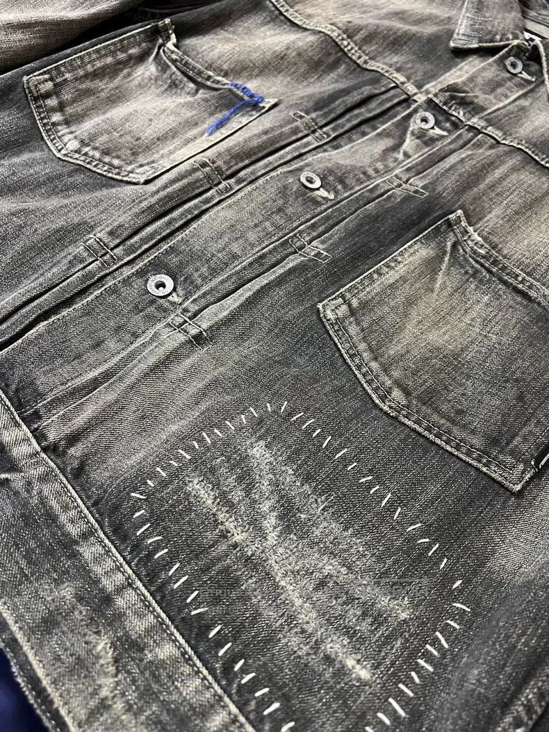 Neighborhood Neighborhood Patchwork distressed water-washed denim jacke Size US XL / EU 56 / 4 - 3 Thumbnail