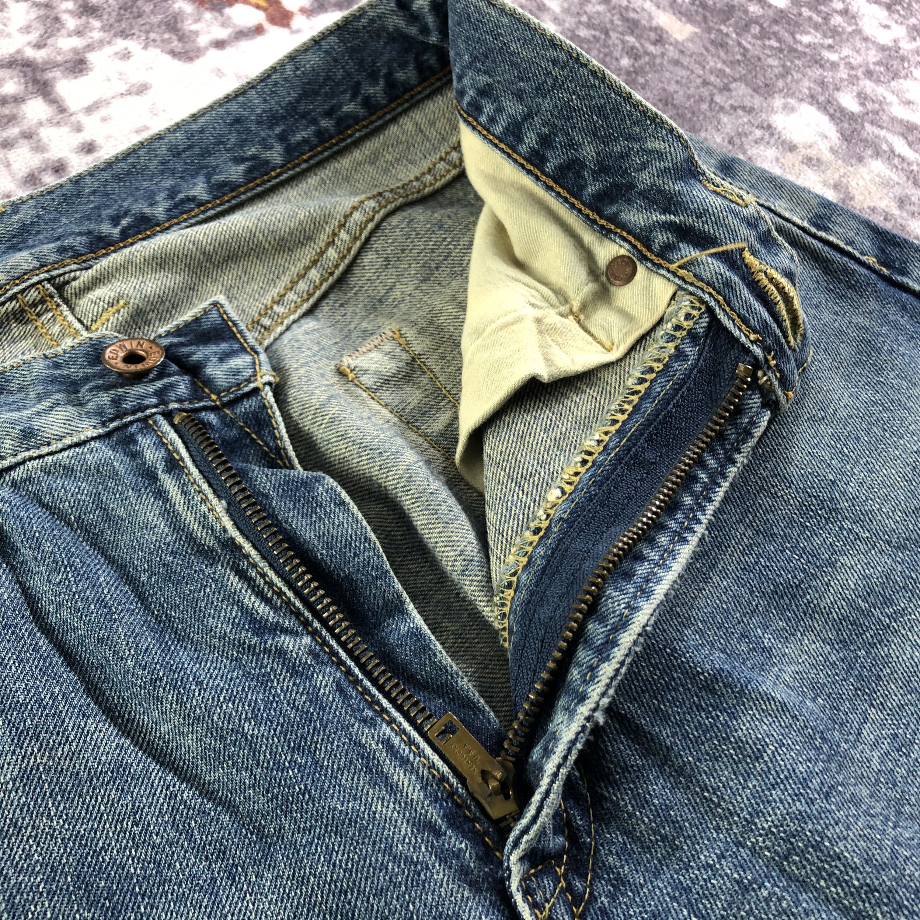 Edwin × Vintage Vintage Blue Wash Edwin 505 Selvedge Jeans-JM3642 Size 28" / US 6 / IT 42 - 7 Thumbnail