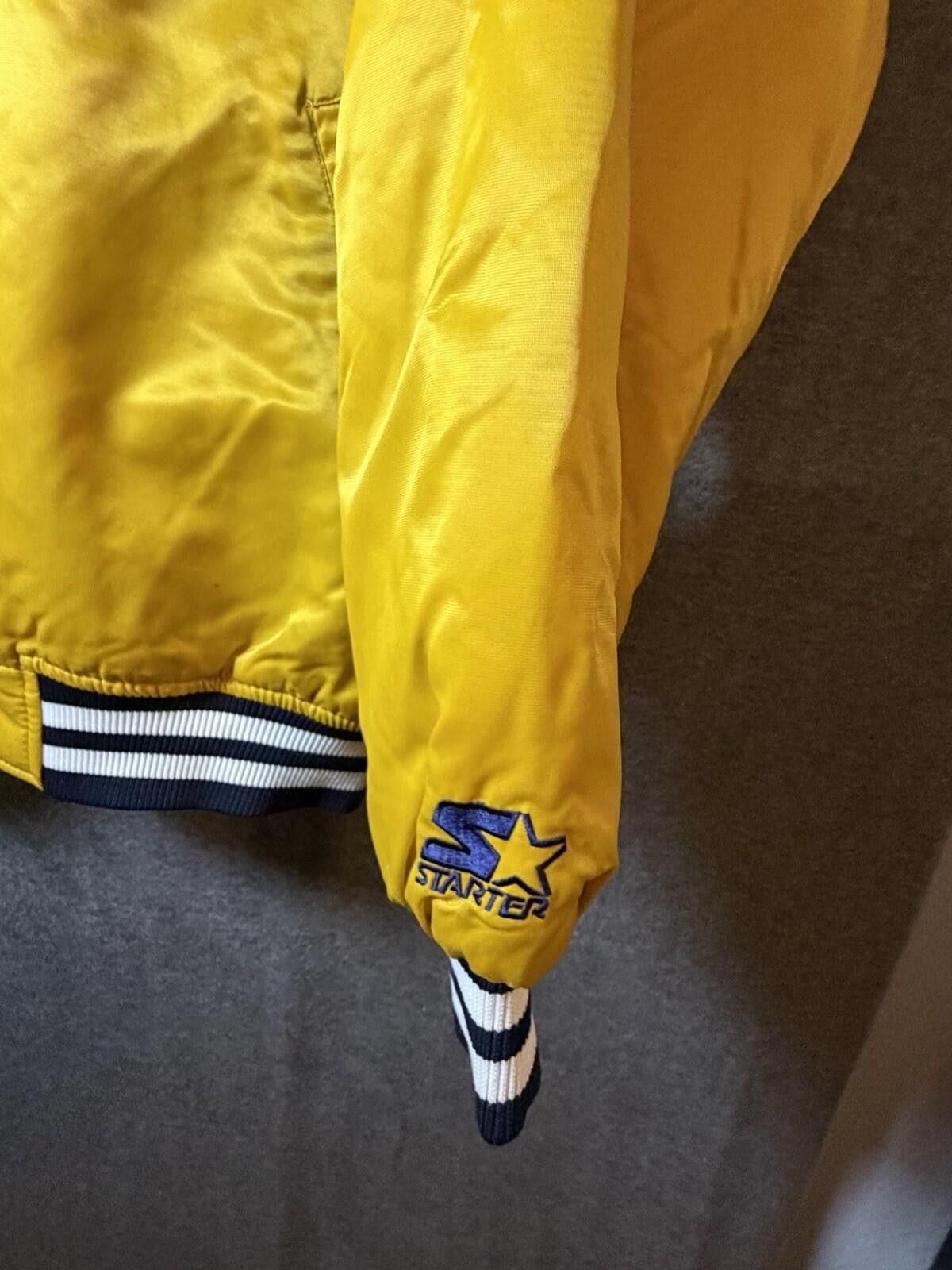Starter RARE VTG 90s NEW YORK YANKEES STARTER JACKET YELLOW New XXL Size ONE SIZE - 5 Thumbnail