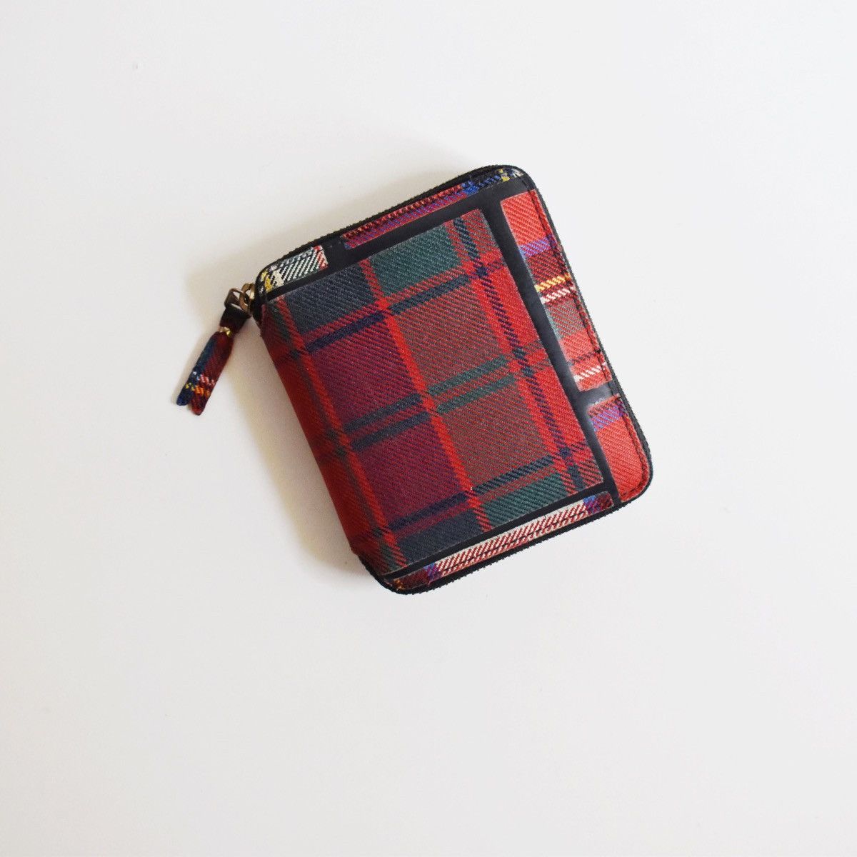 Comme des Garcons COMME des GARÇONS tartan patchwork leather zip wallet Size ONE SIZE - 2 Thumbnail