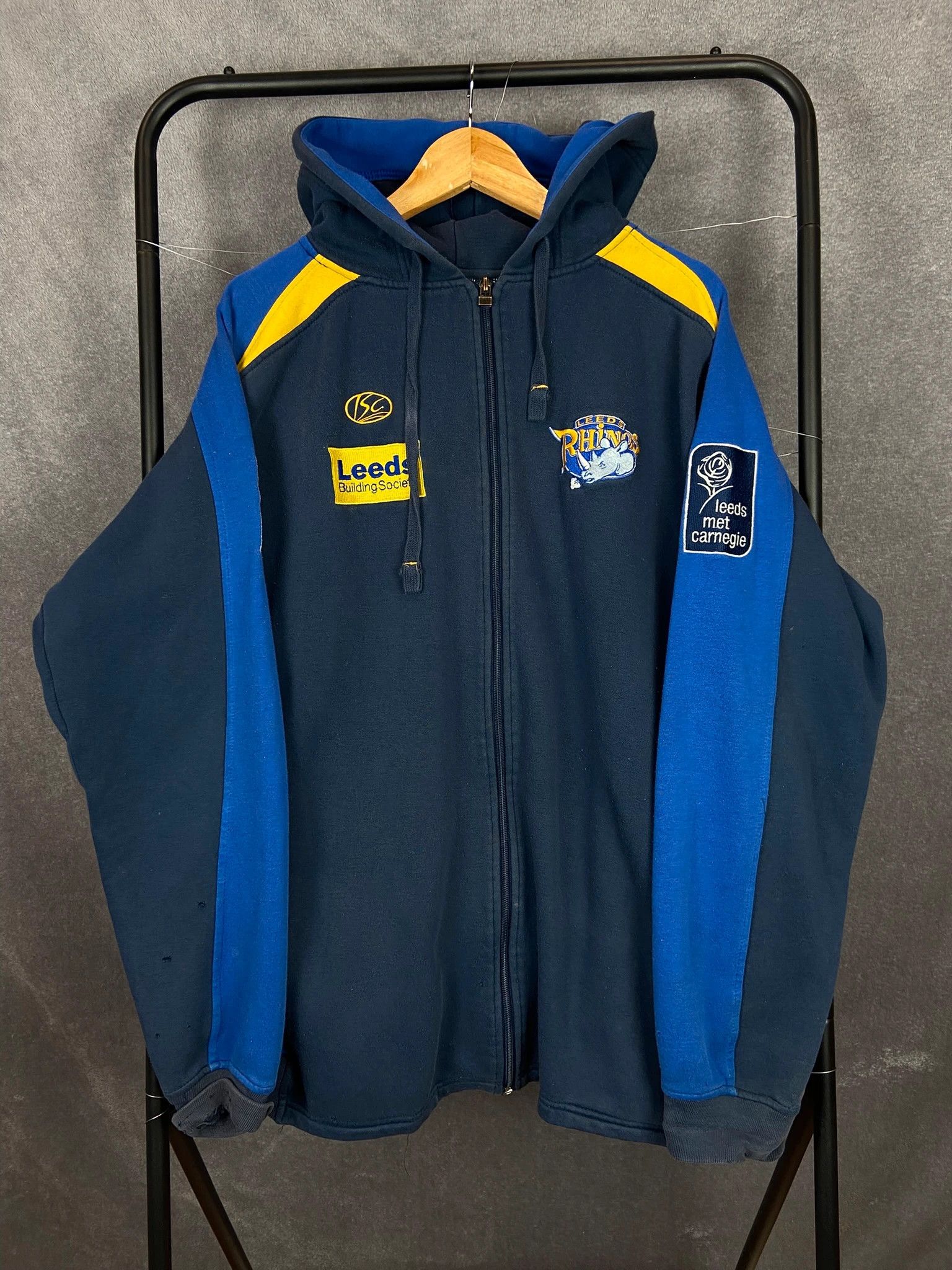 Vintage Leeds Rhinos Rugby Zip-Up Jacket Navy XXXL Size US XXL / EU 58 / 5 - 1 Thumbnail