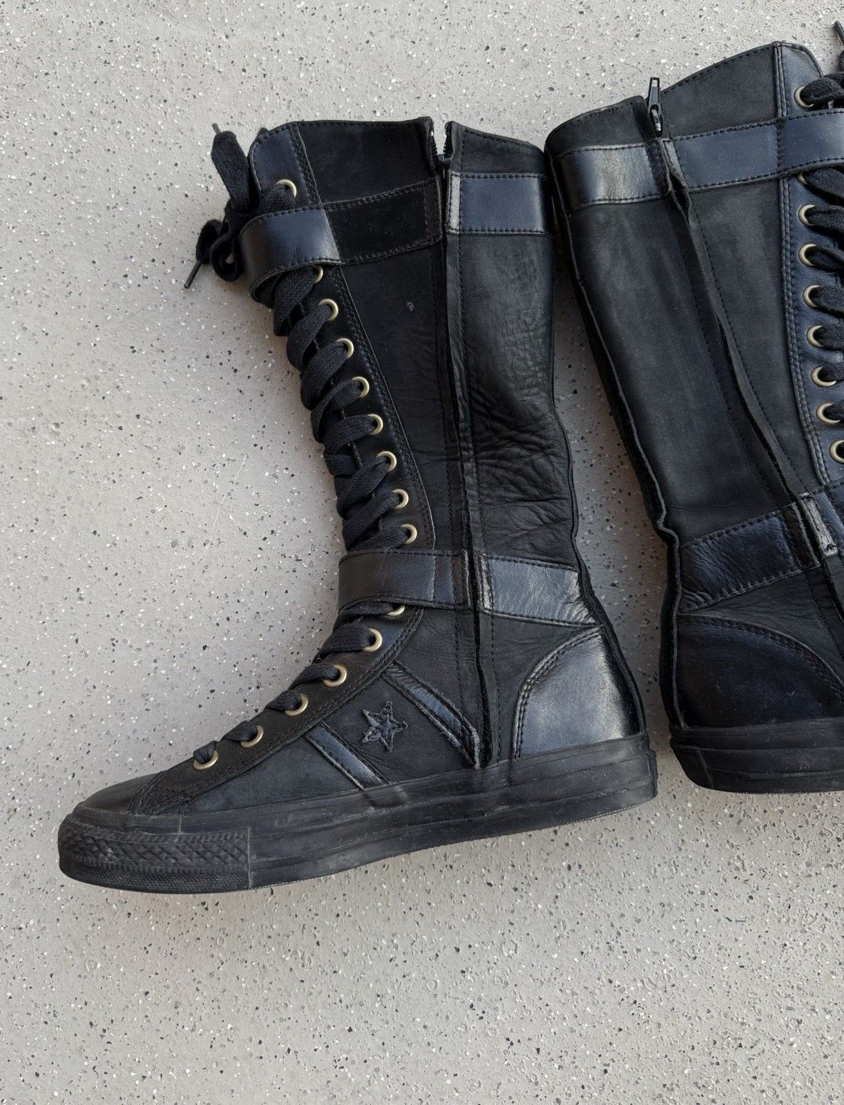 Converse Vintage Converse High Boxing Shoes Leather y2k Midcalf Size US 8 / IT 38 - 11 Thumbnail
