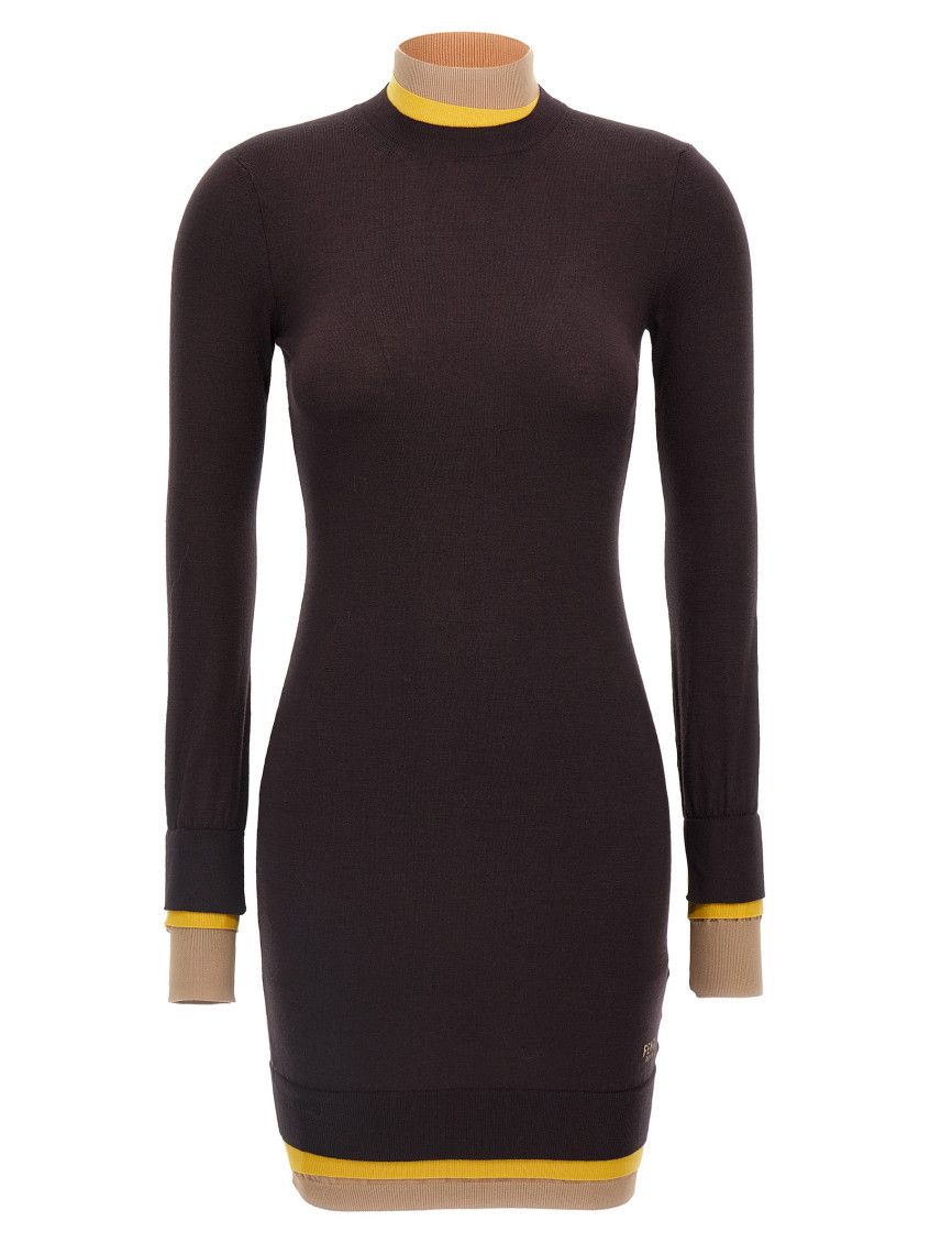Fendi o1loc1c0426 Dress in Brown Size S / US 4 / IT 40 - 1 Thumbnail