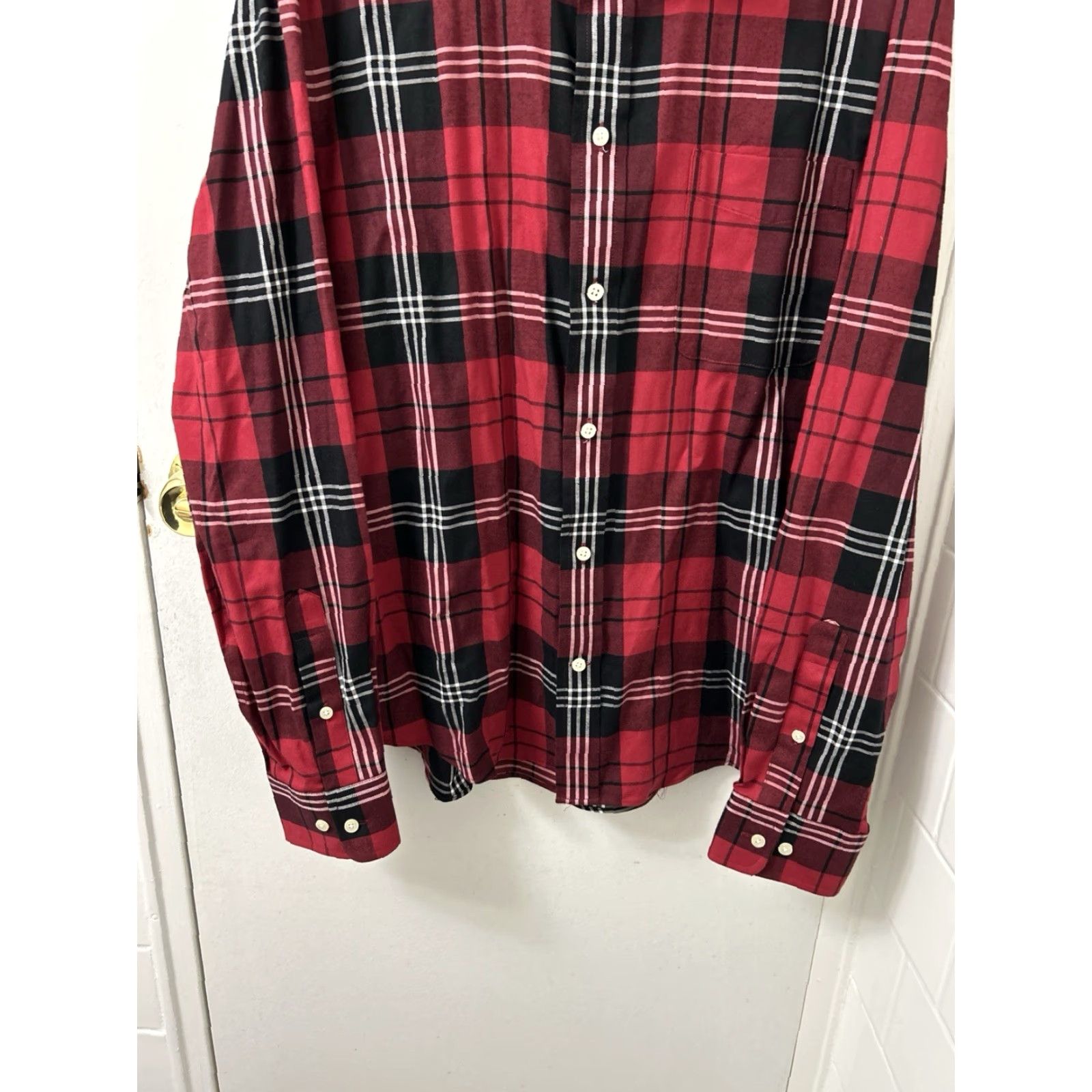 Ralph Lauren Lauren Ralph Lauren Shirt Mens Medium Red Plaid Regular Fit Stretch Button Down Size US M / EU 48-50 / 2 - 3 Thumbnail